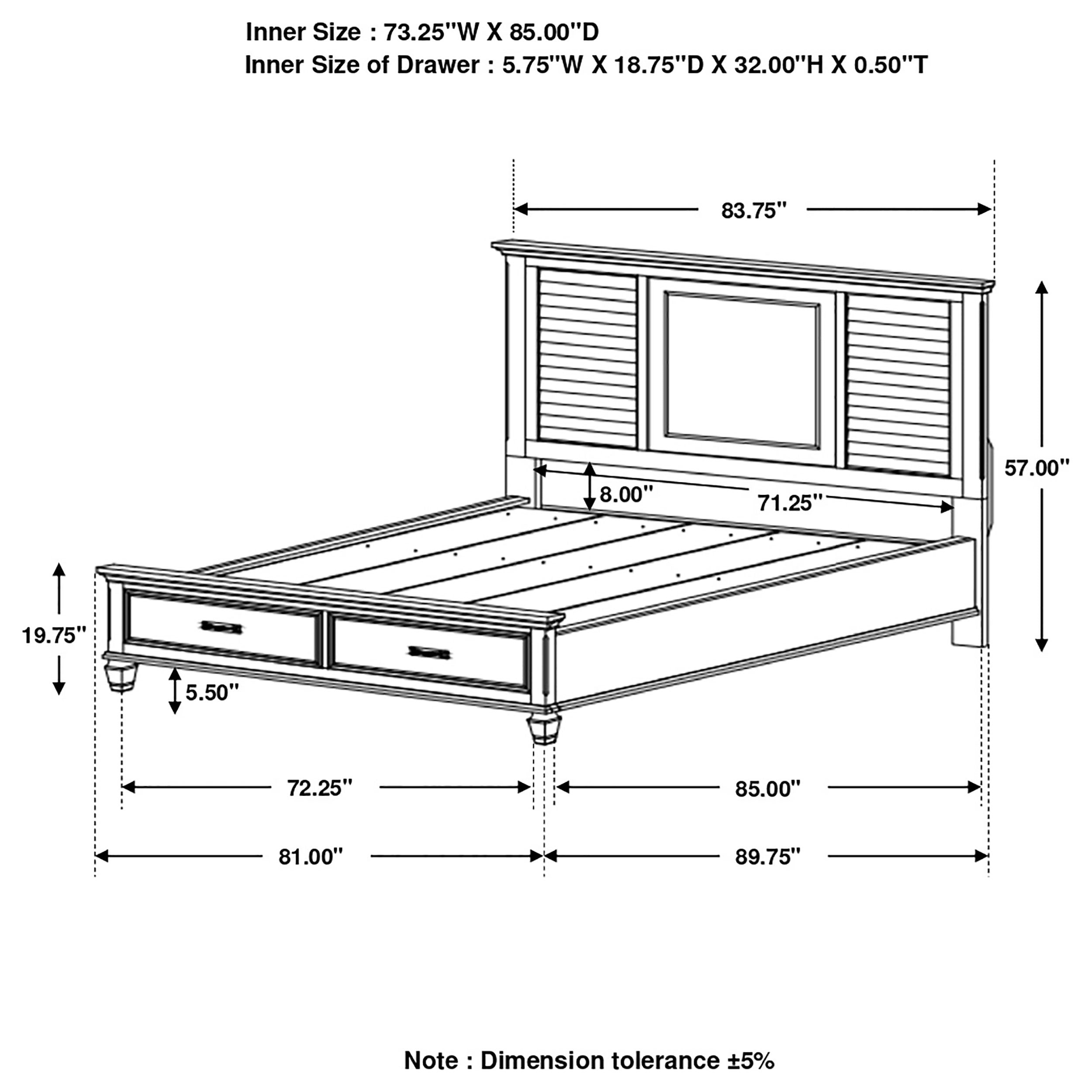 Franco Rustic Vibe & Tropical Design Bed