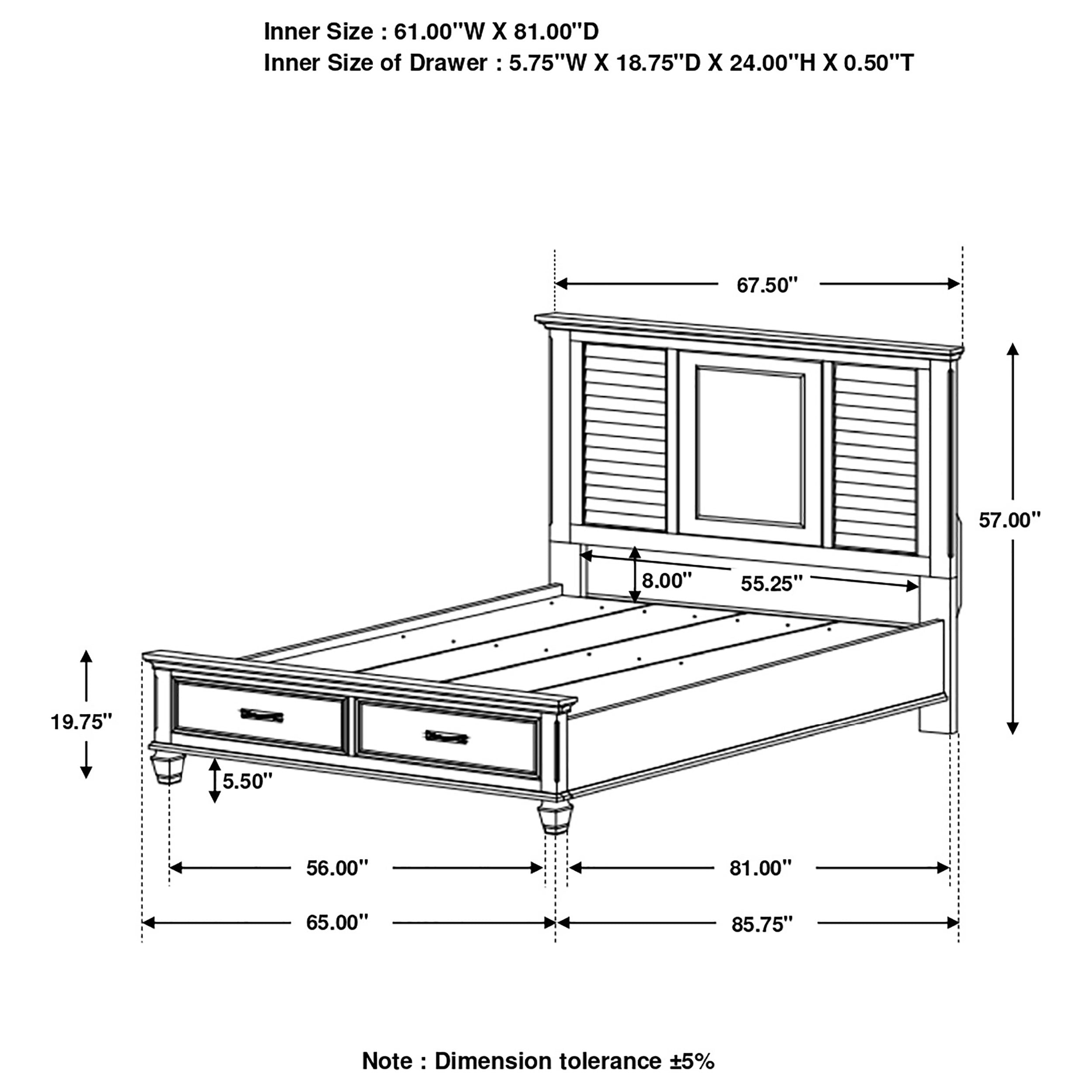 Franco Rustic Vibe & Tropical Design Bed