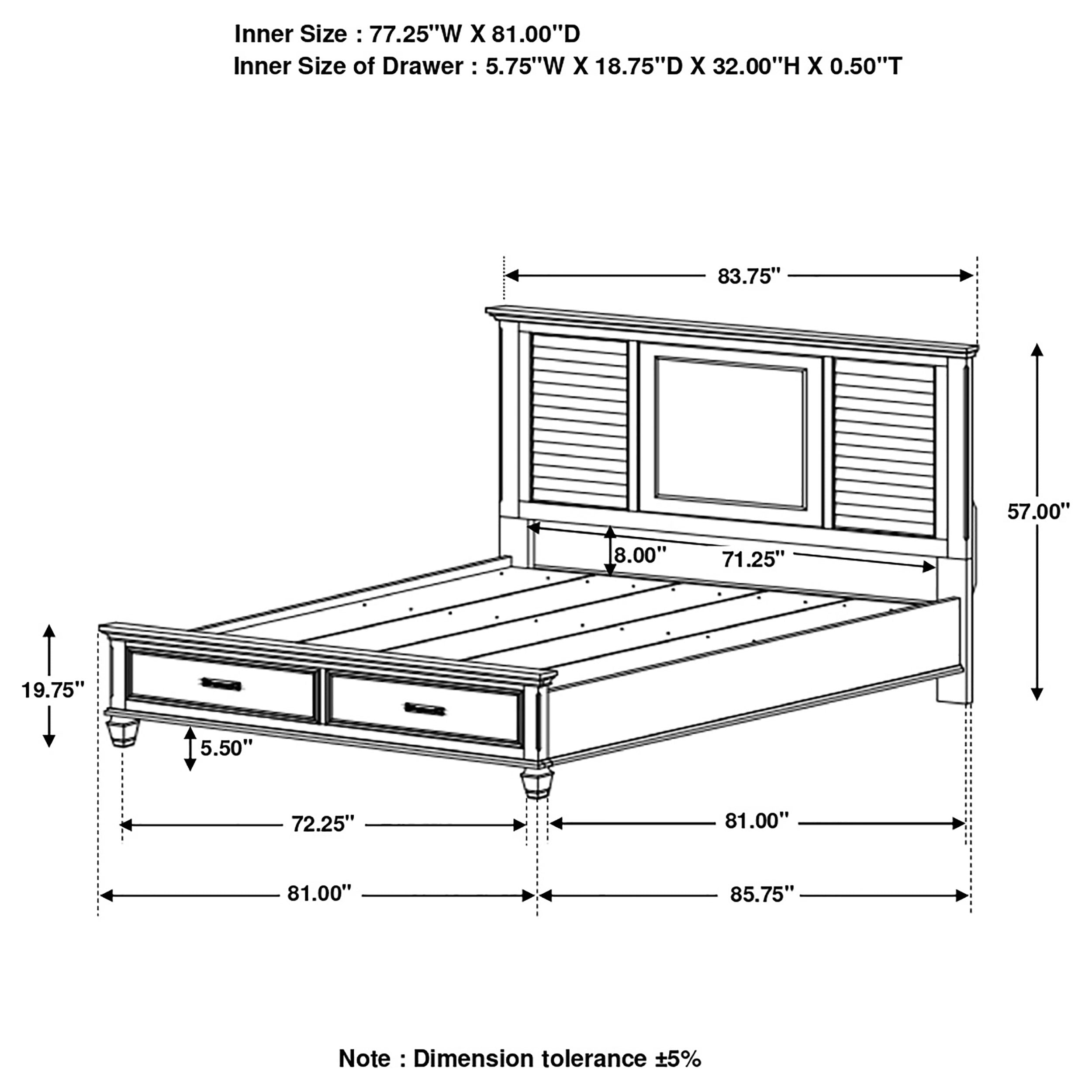 Franco Rustic Vibe & Tropical Design Bed