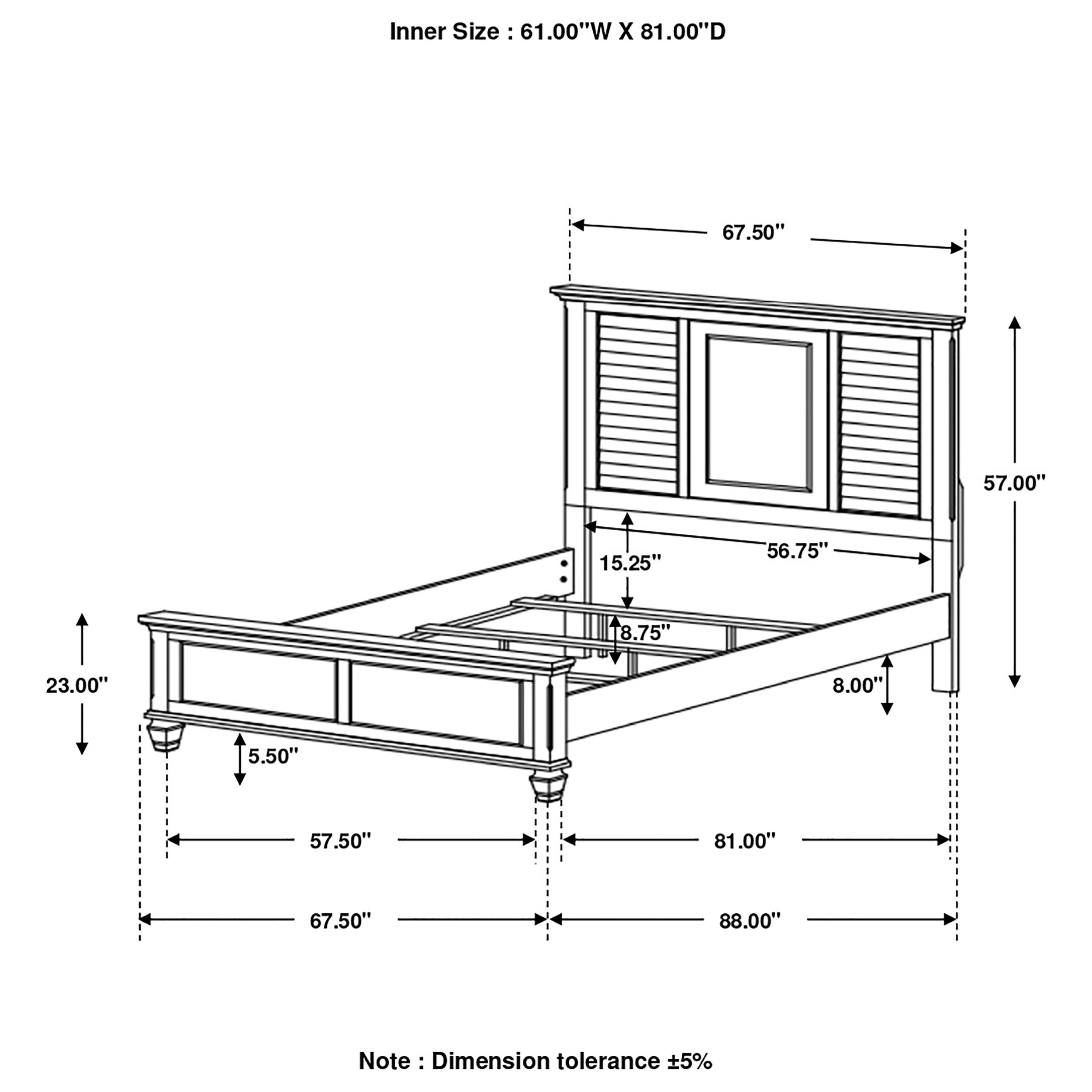 Franco Rustic Vibe & Tropical Design Bed