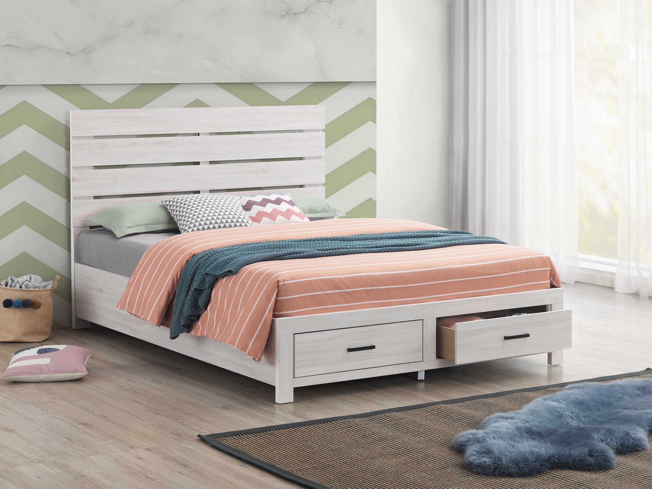 Brantford Plank-Style Headboard Bed