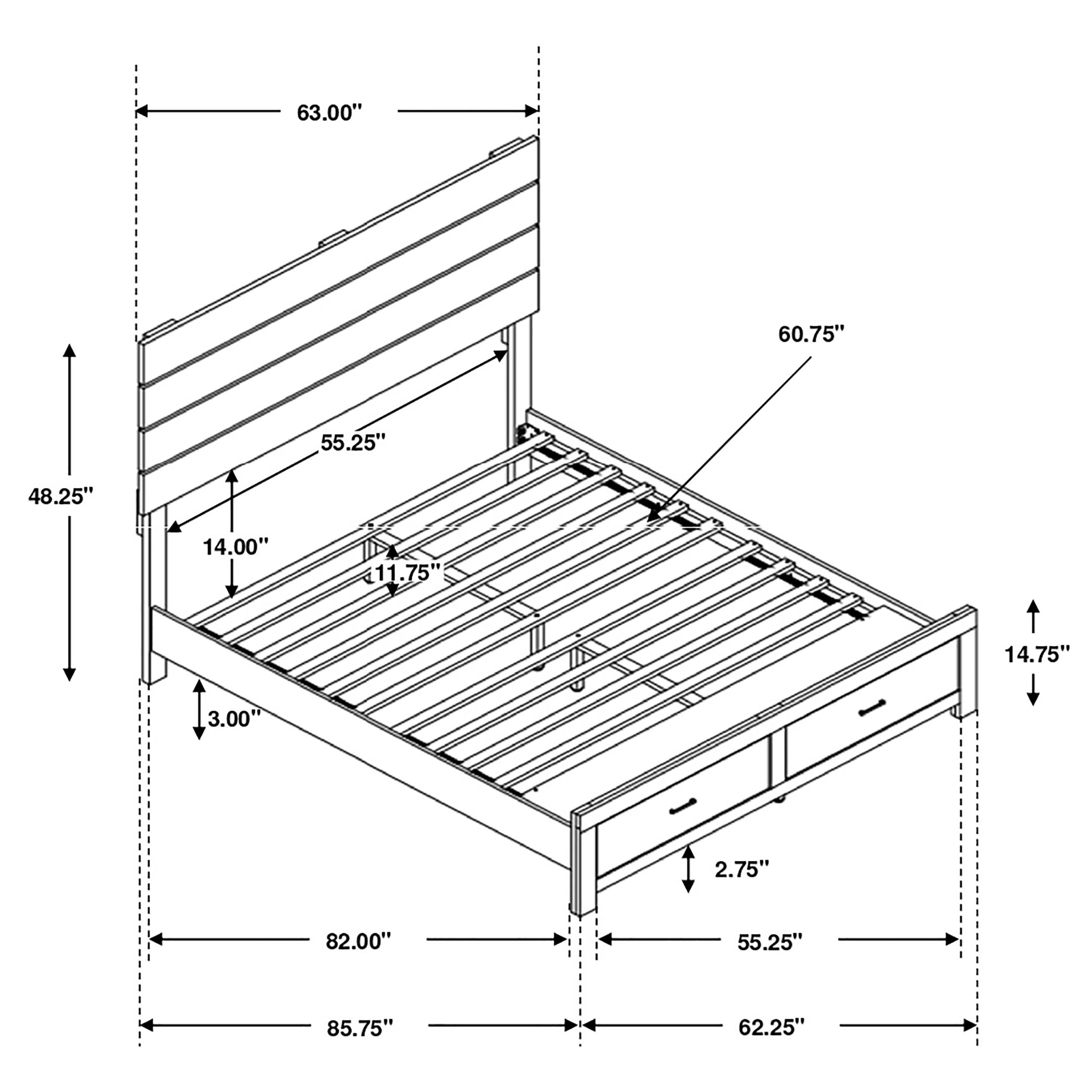 Brantford Plank-Style Headboard Bed