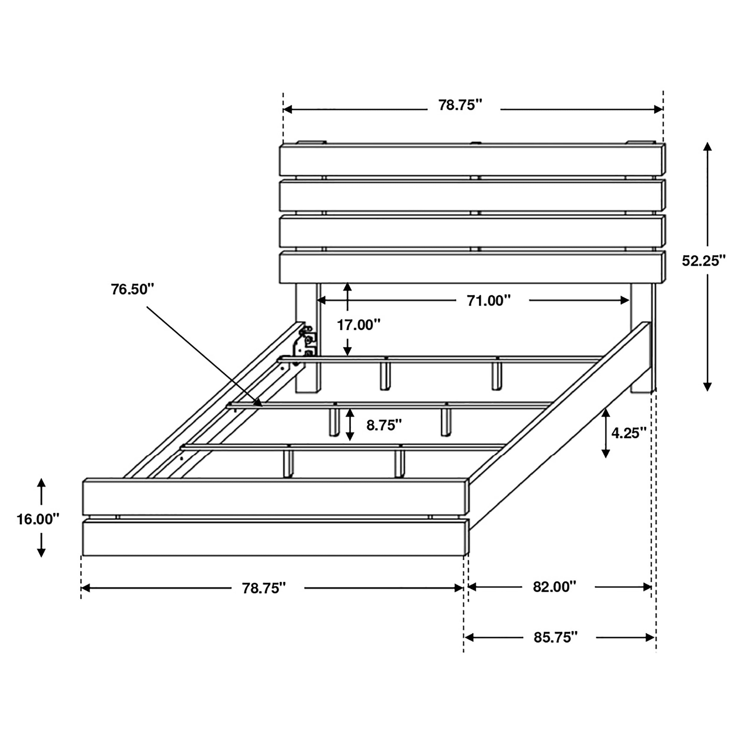 Brantford Plank-Style Headboard Bed