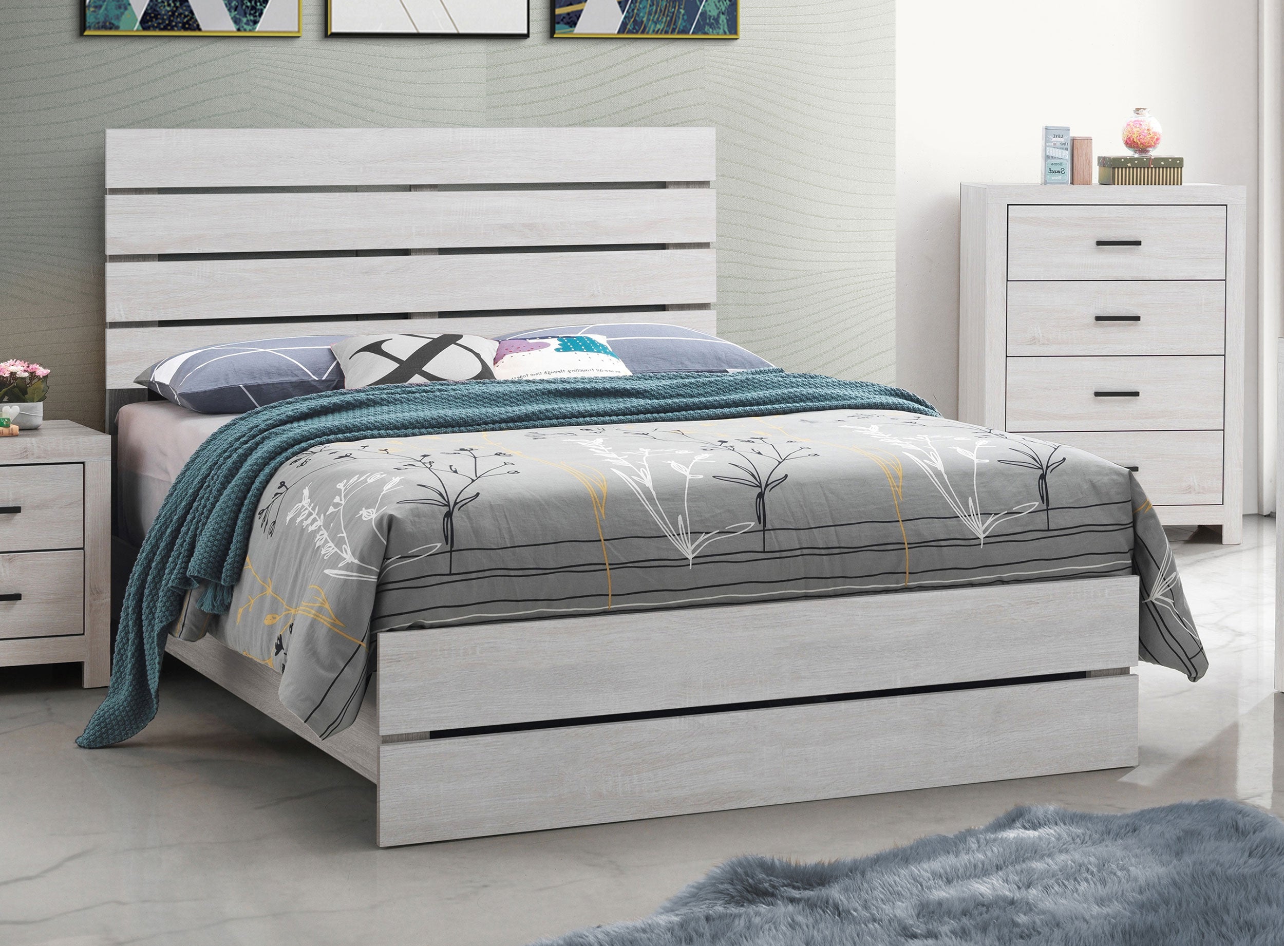 Brantford Plank-Style Headboard Bed