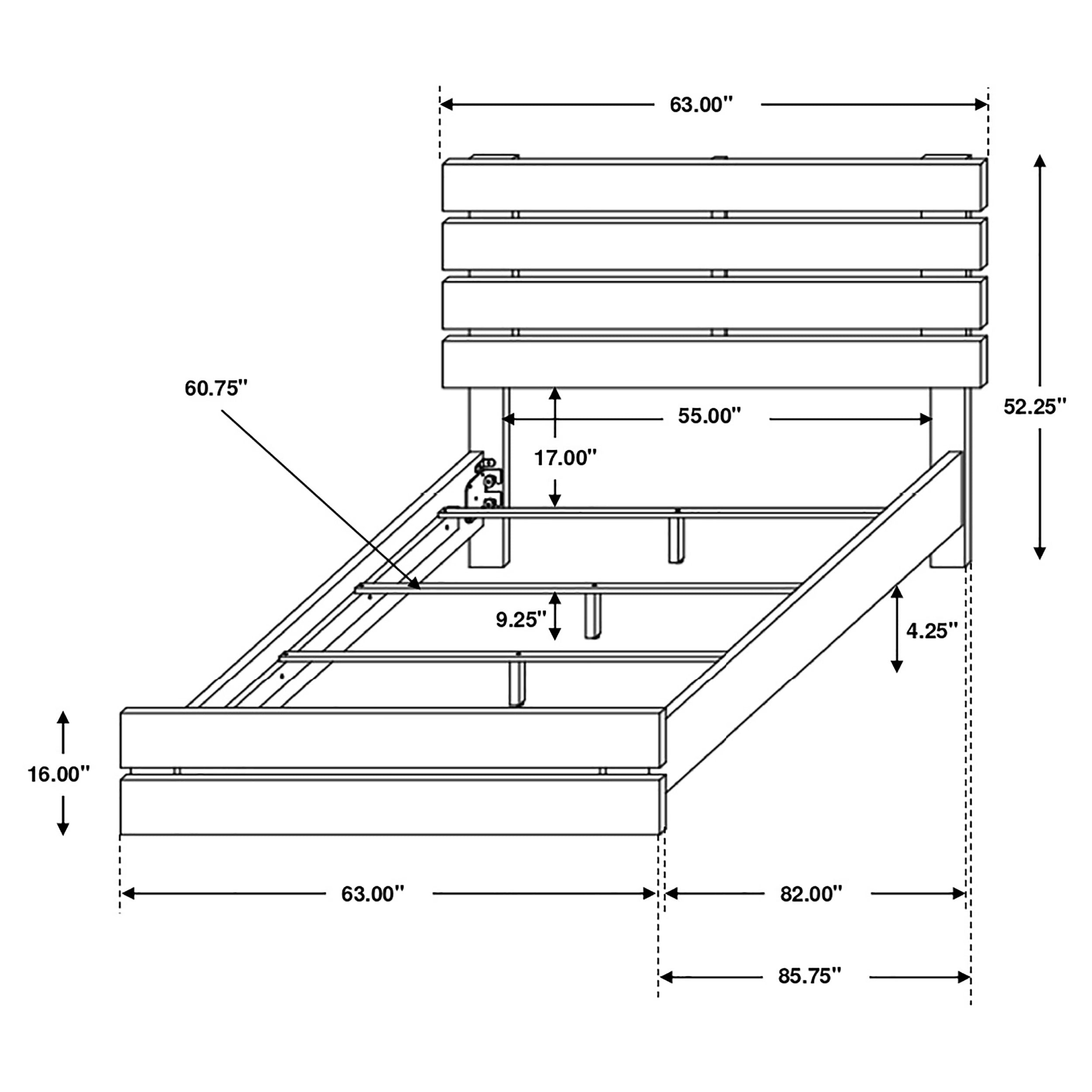 Brantford Plank-Style Headboard Bed