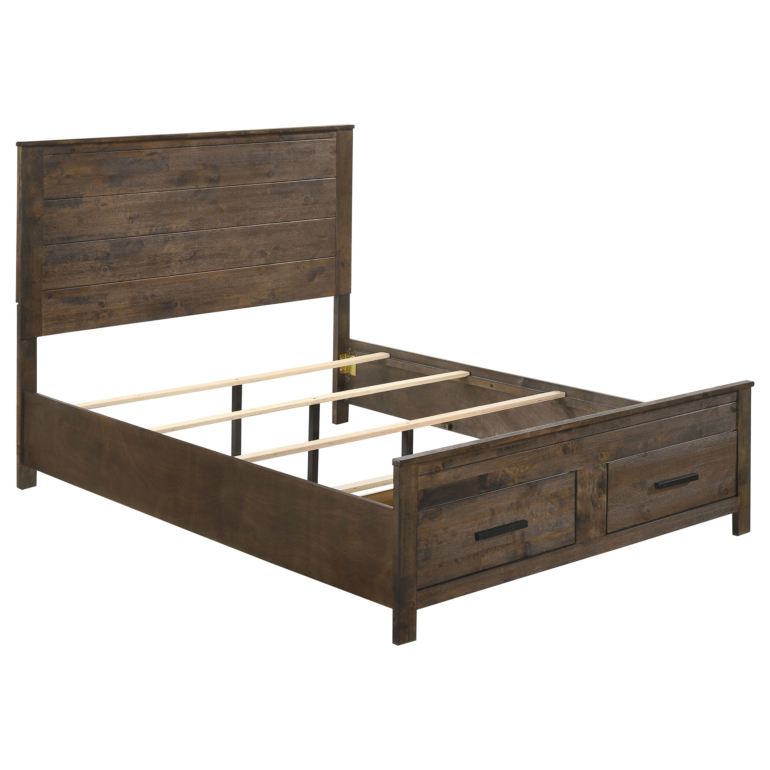 Woodmont Storage Bed Rustic Golden Brown California King