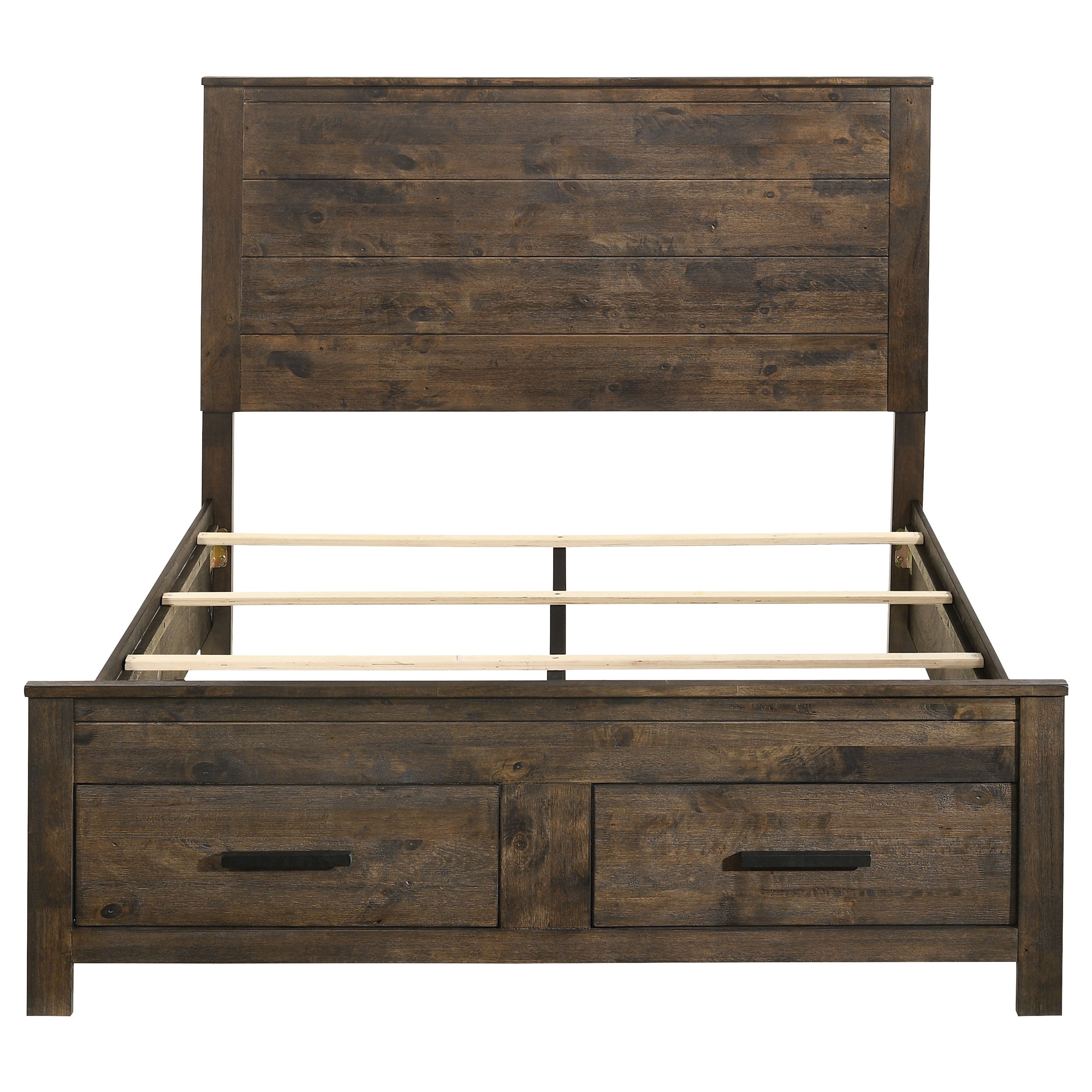 Woodmont Storage Bed Rustic Golden Brown