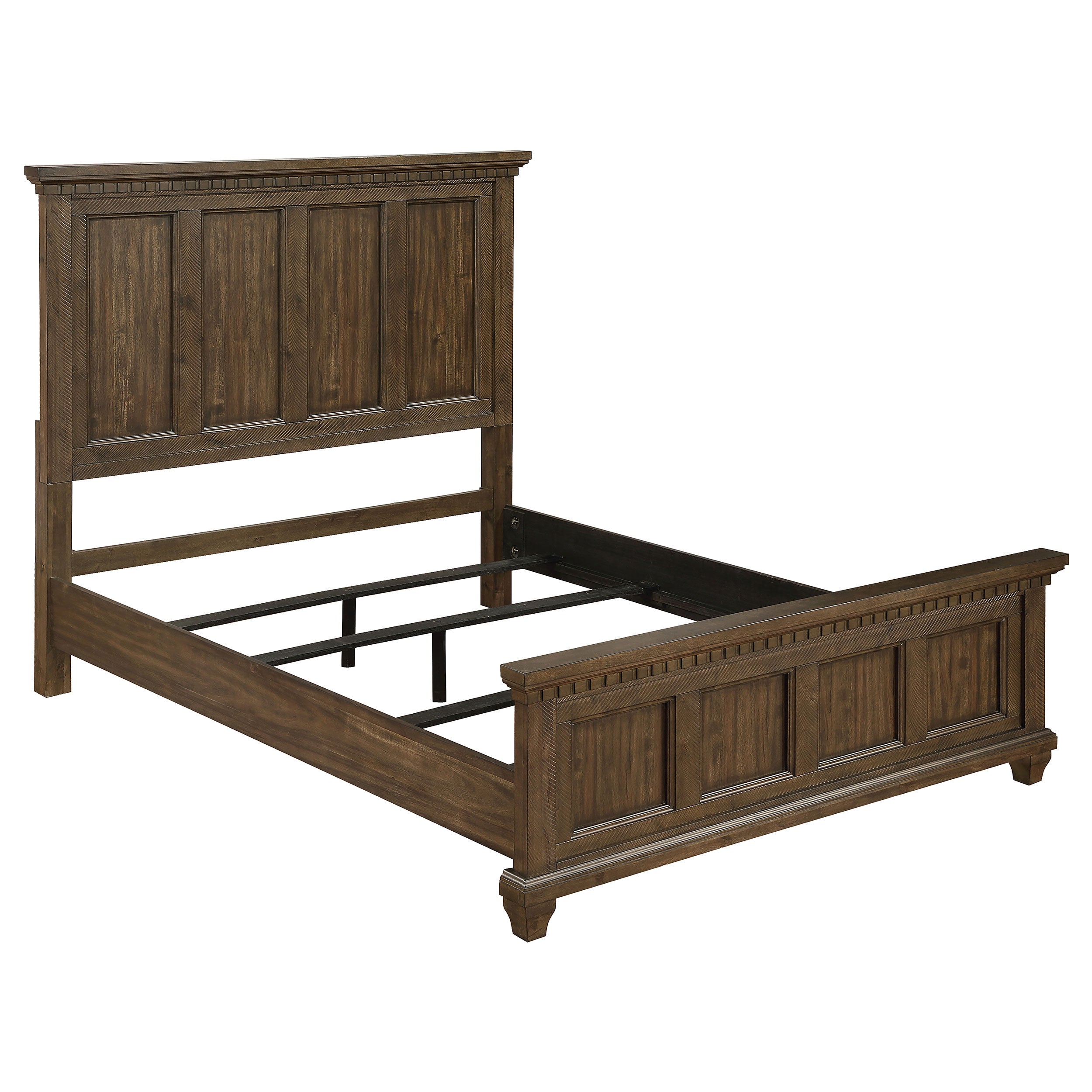 Bennington Rectangular Classic Style with Vintage Bed Acacia Brown Eastern King