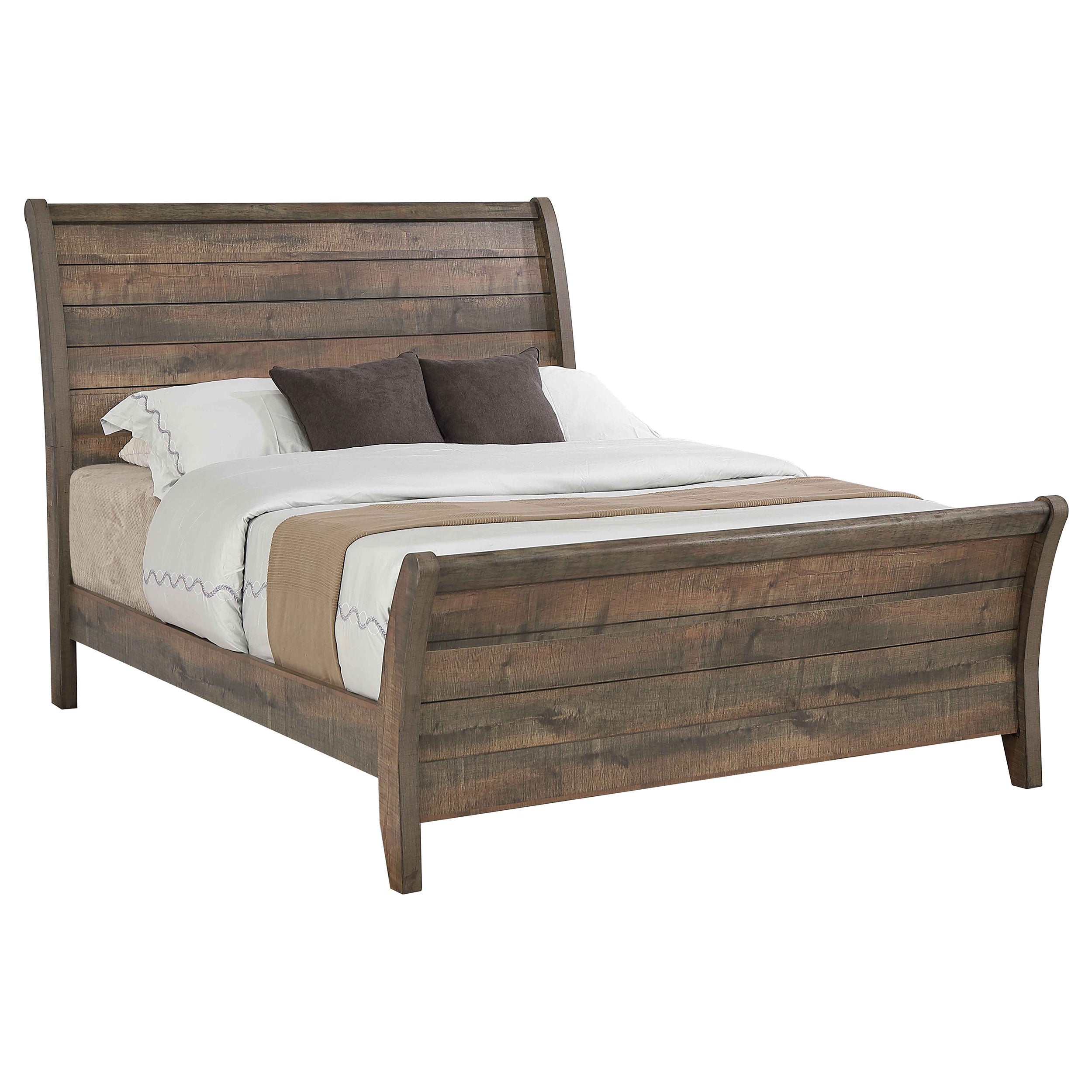 Frederick Stylish Bed Weathered Oak