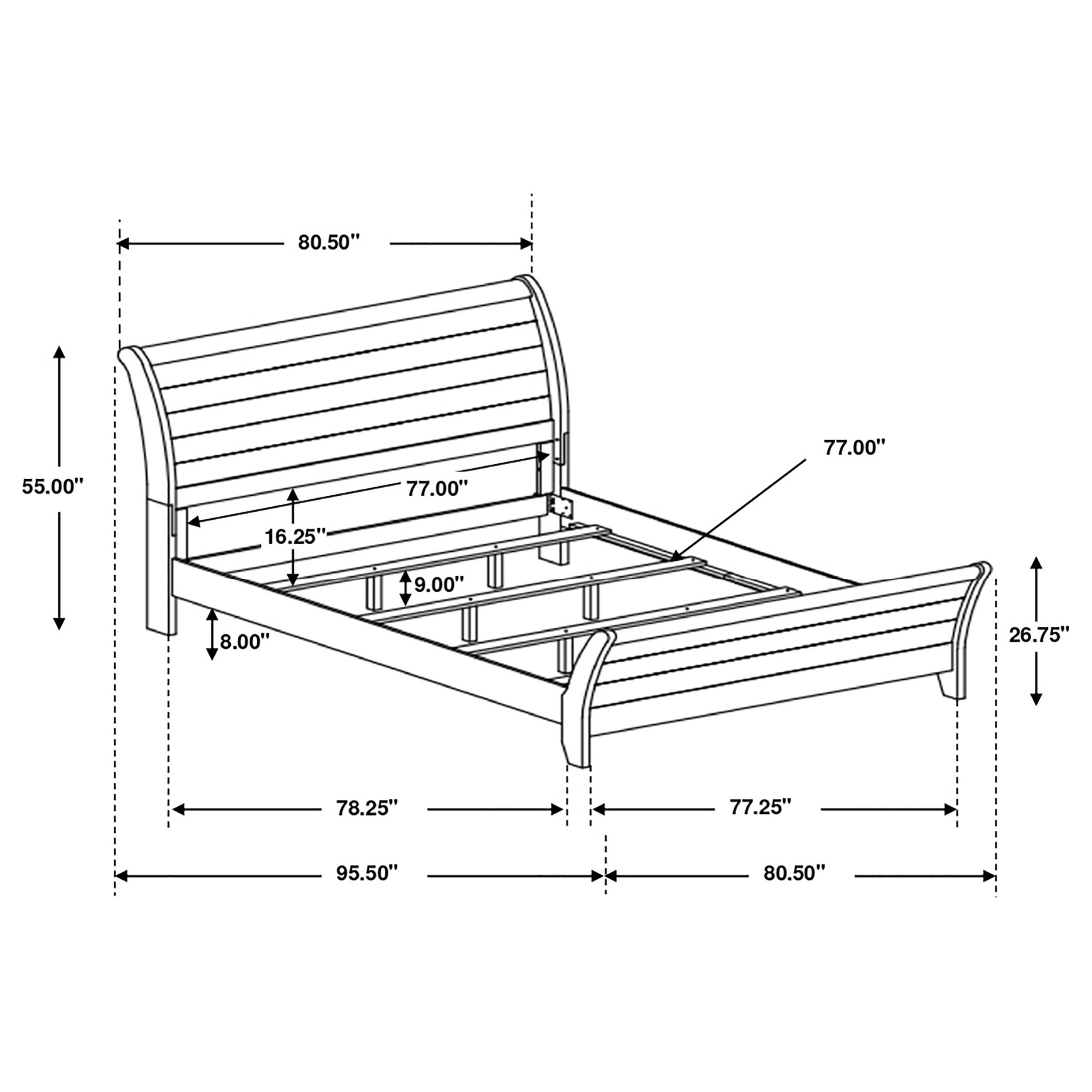 Frederick Stylish Bed Weathered Oak