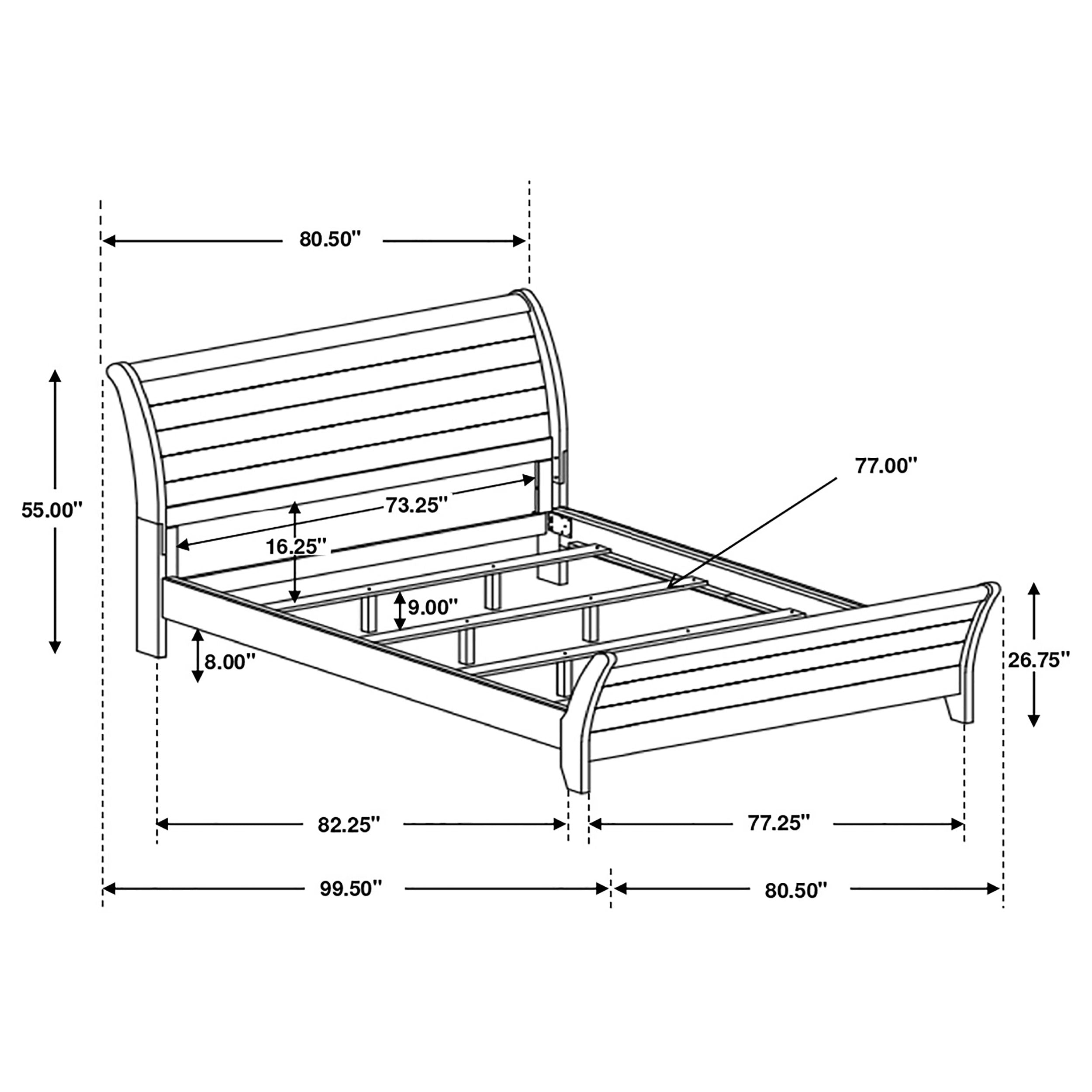 Frederick Stylish Bed Weathered Oak