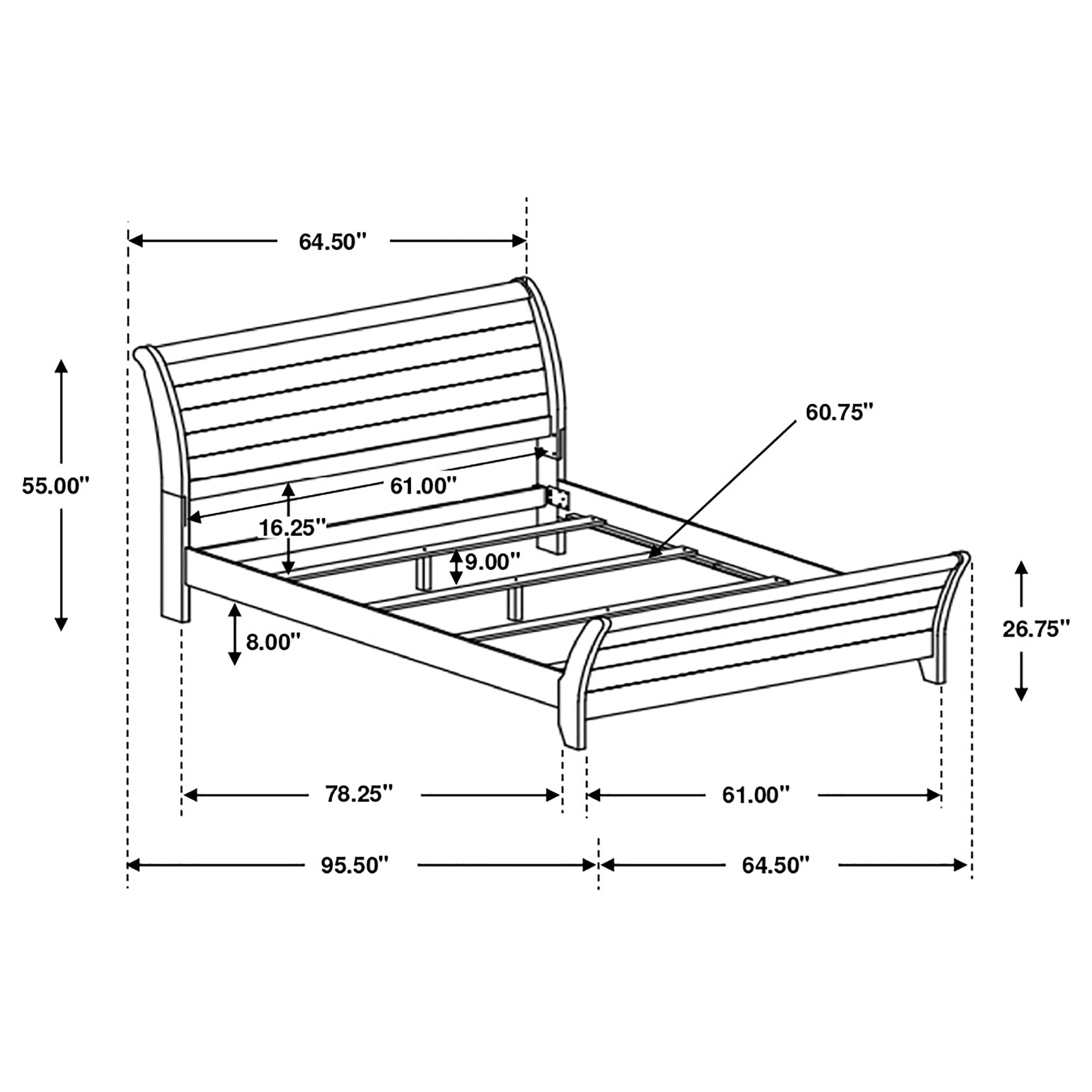 Frederick Stylish Bed Weathered Oak