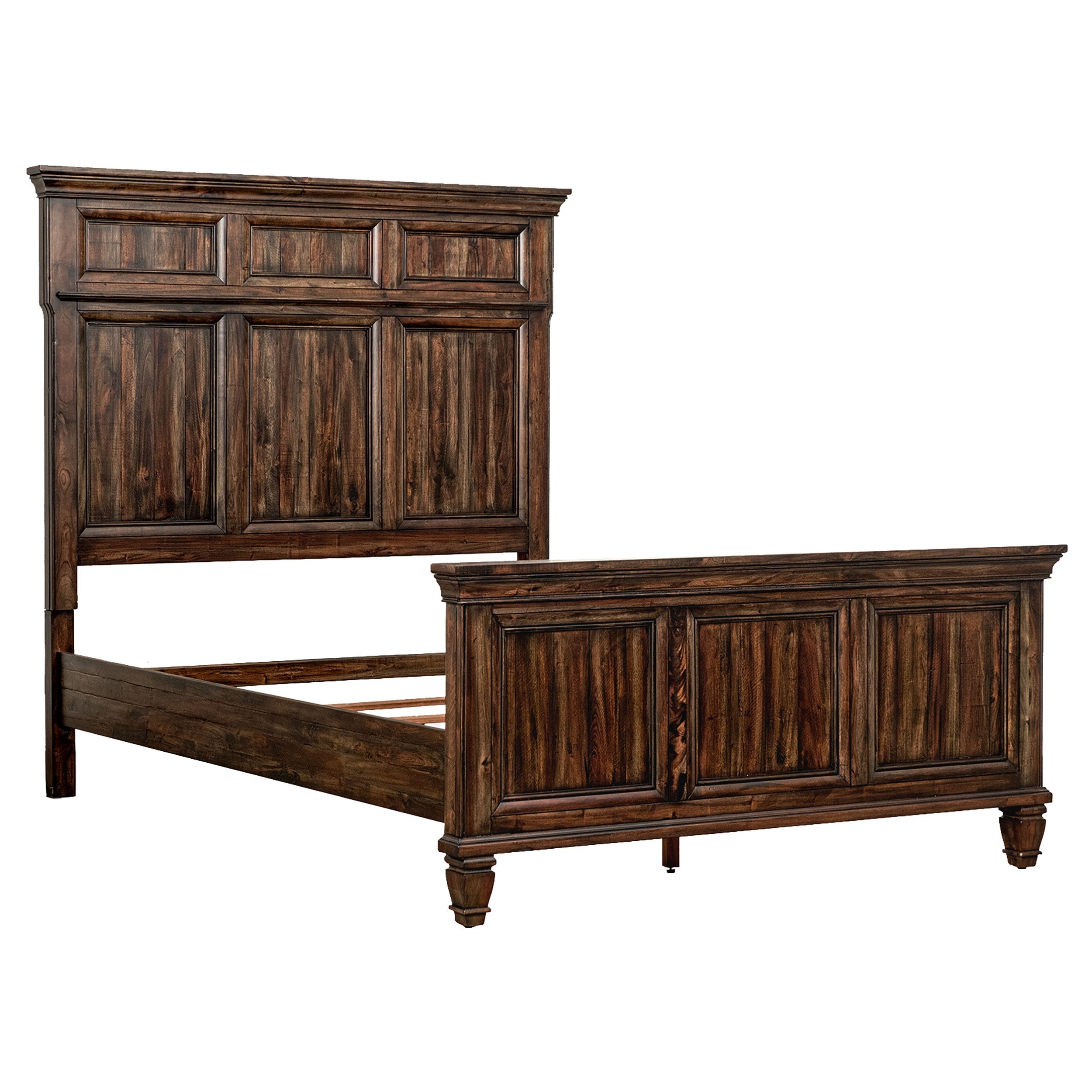 Avenue California King, Eastern King, Queen Panel Bed Eastern King Weathered Burnished Brown