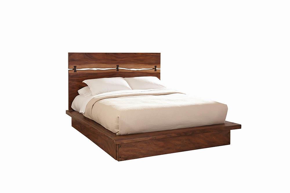 Winslow Aesthetics Bed Smokey Walnut and Coffee Bean Eastern King Without Storage