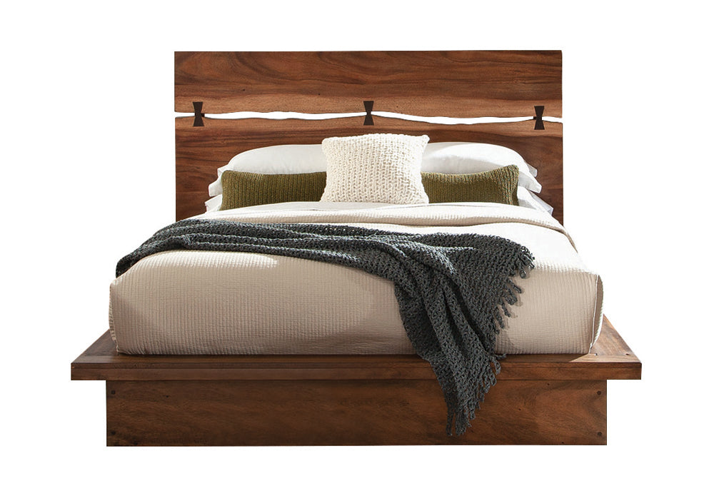 Winslow Aesthetics Bed Smokey Walnut and Coffee Bean