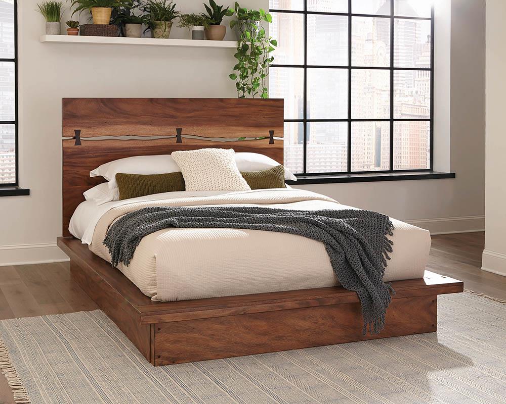 Winslow Aesthetics Bed Smokey Walnut and Coffee Bean