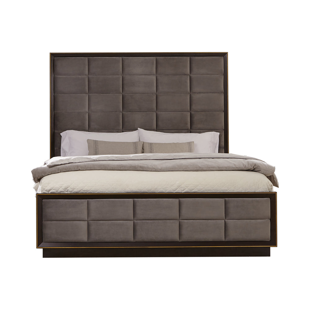 Durango Upholstered Bed Smoked Peppercorn and Grey Eastern King