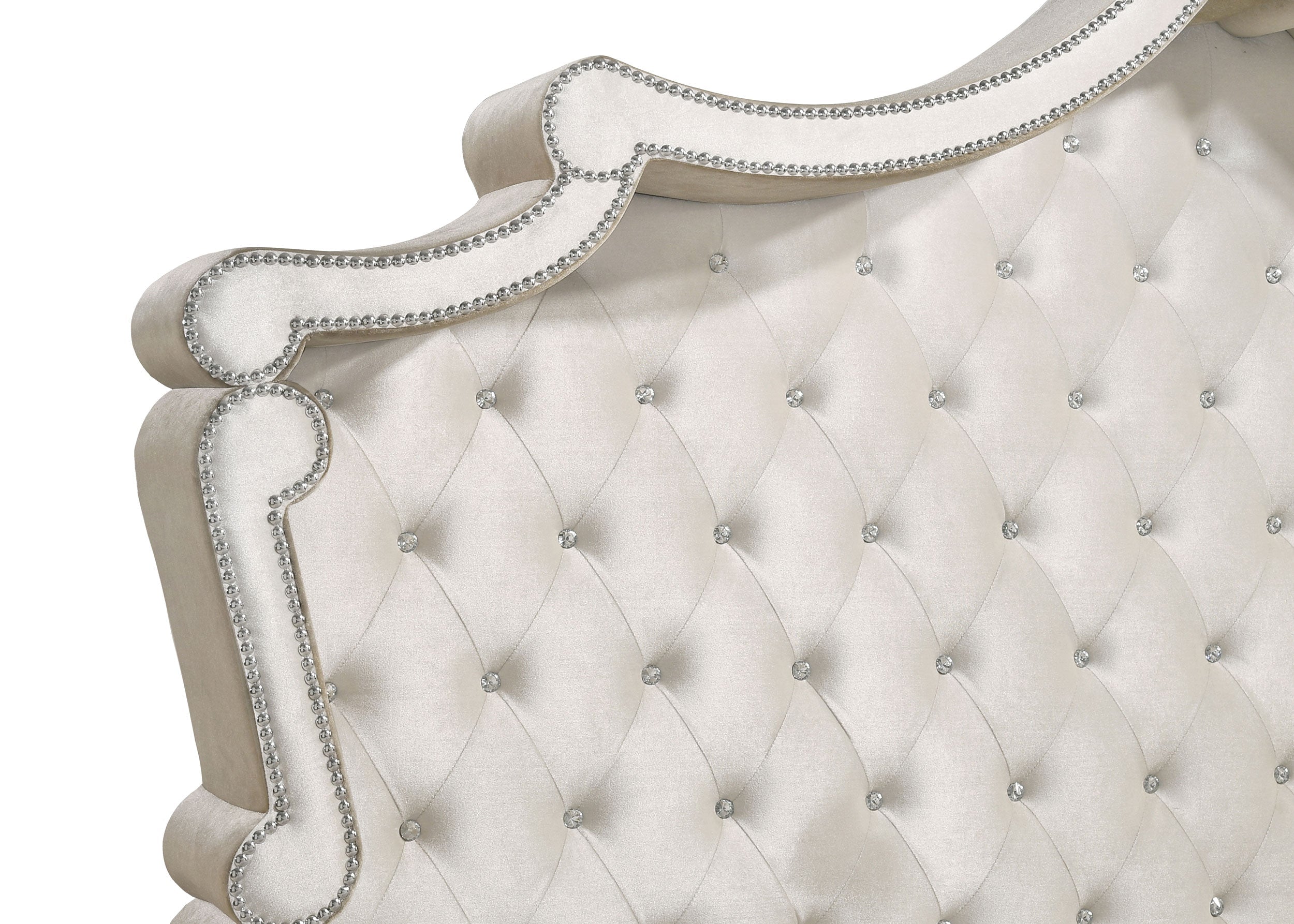 Antonella Gorgeous Glam Upholstered Tufted Bed