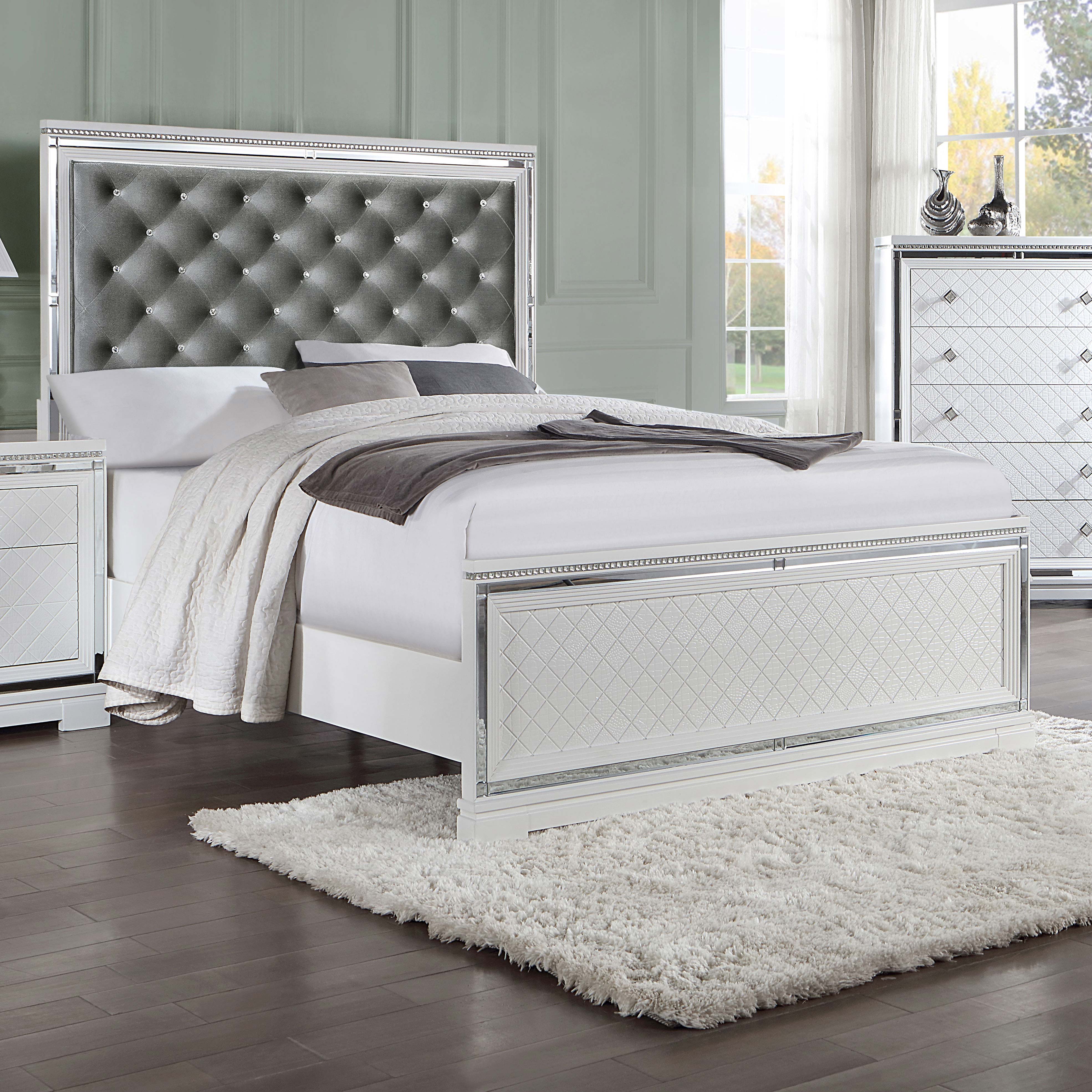 Eleanor Eleanor Collection Upholstered Tufted Bed