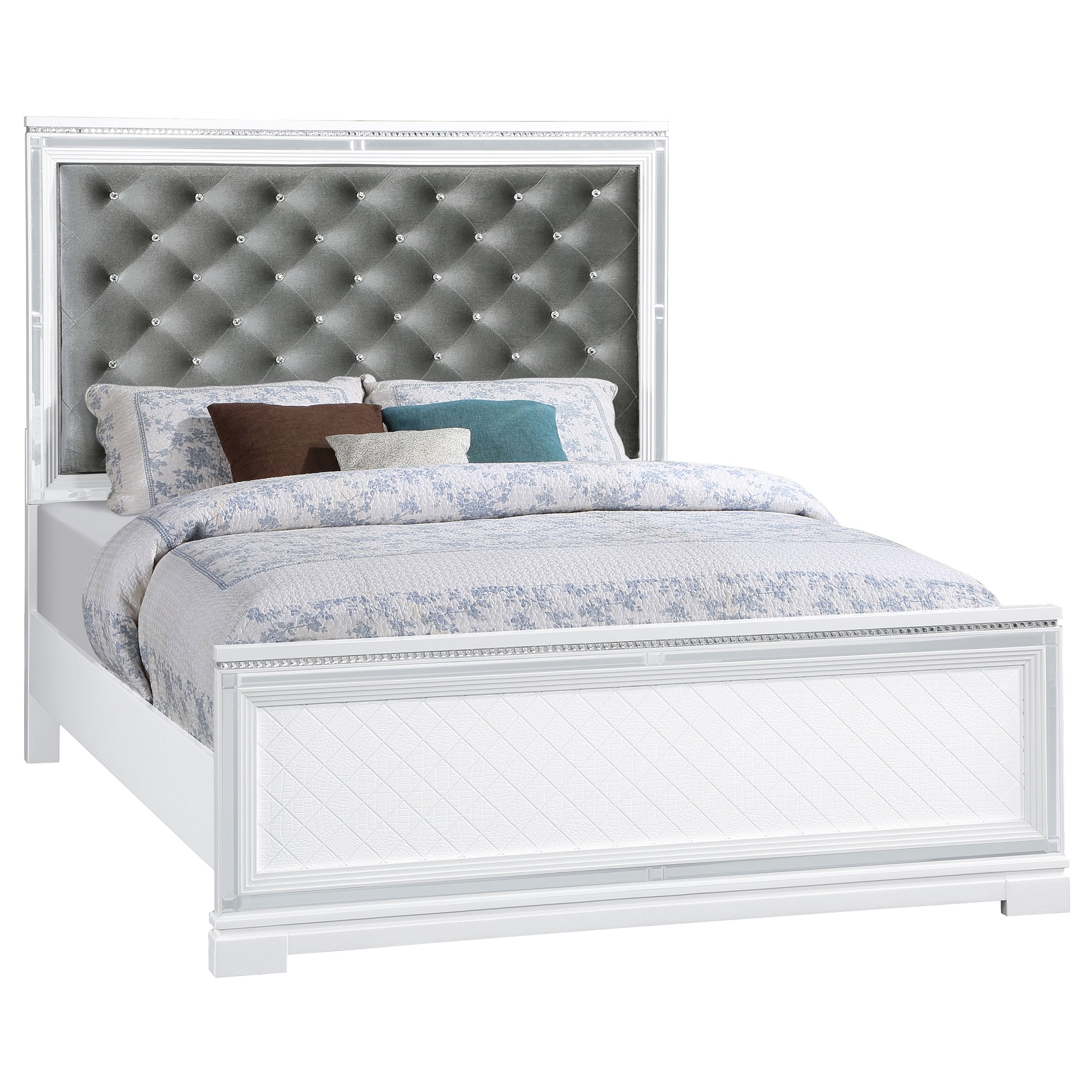 Eleanor Eleanor Collection Upholstered Tufted Bed