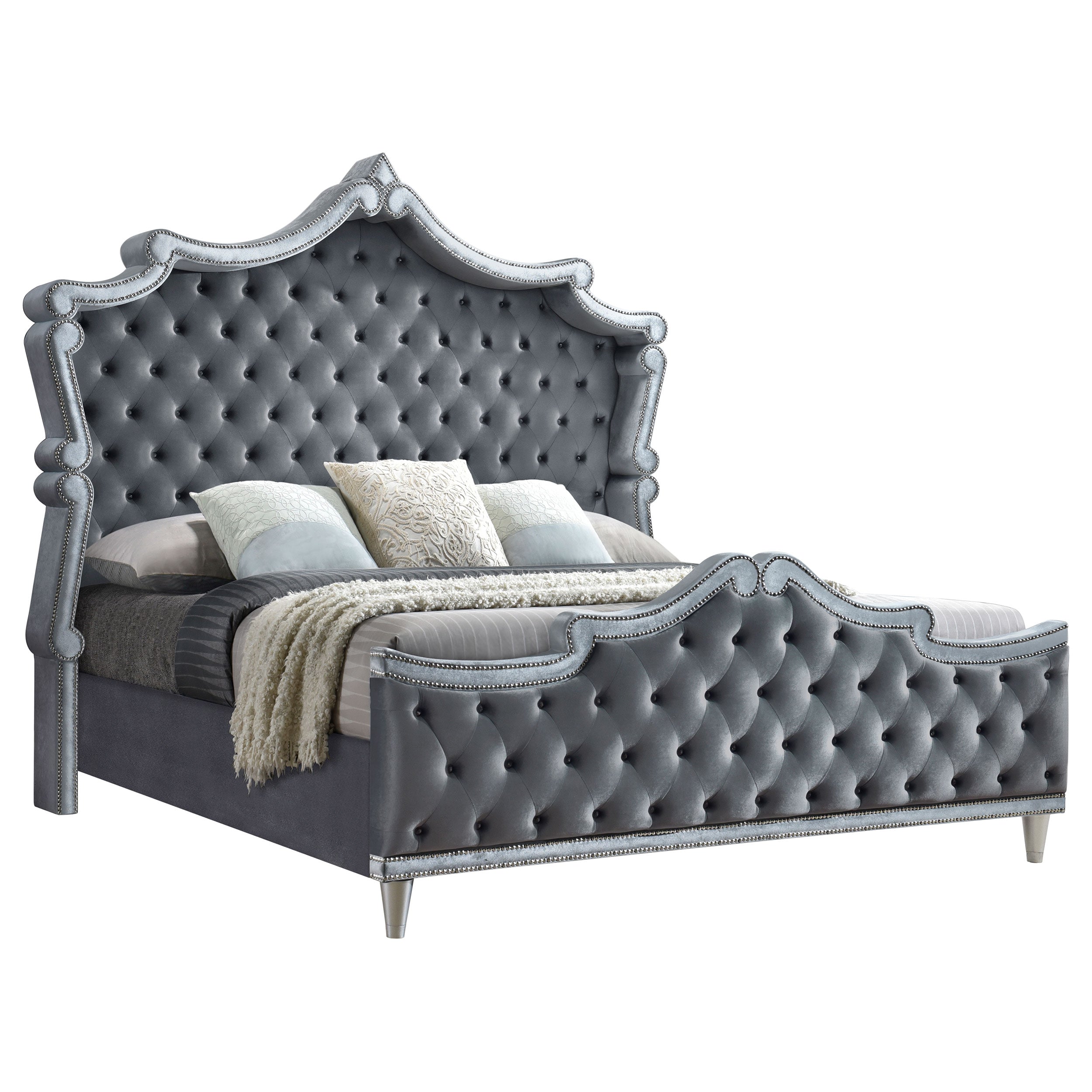 Antonella Gorgeous Glam Upholstered Tufted Bed