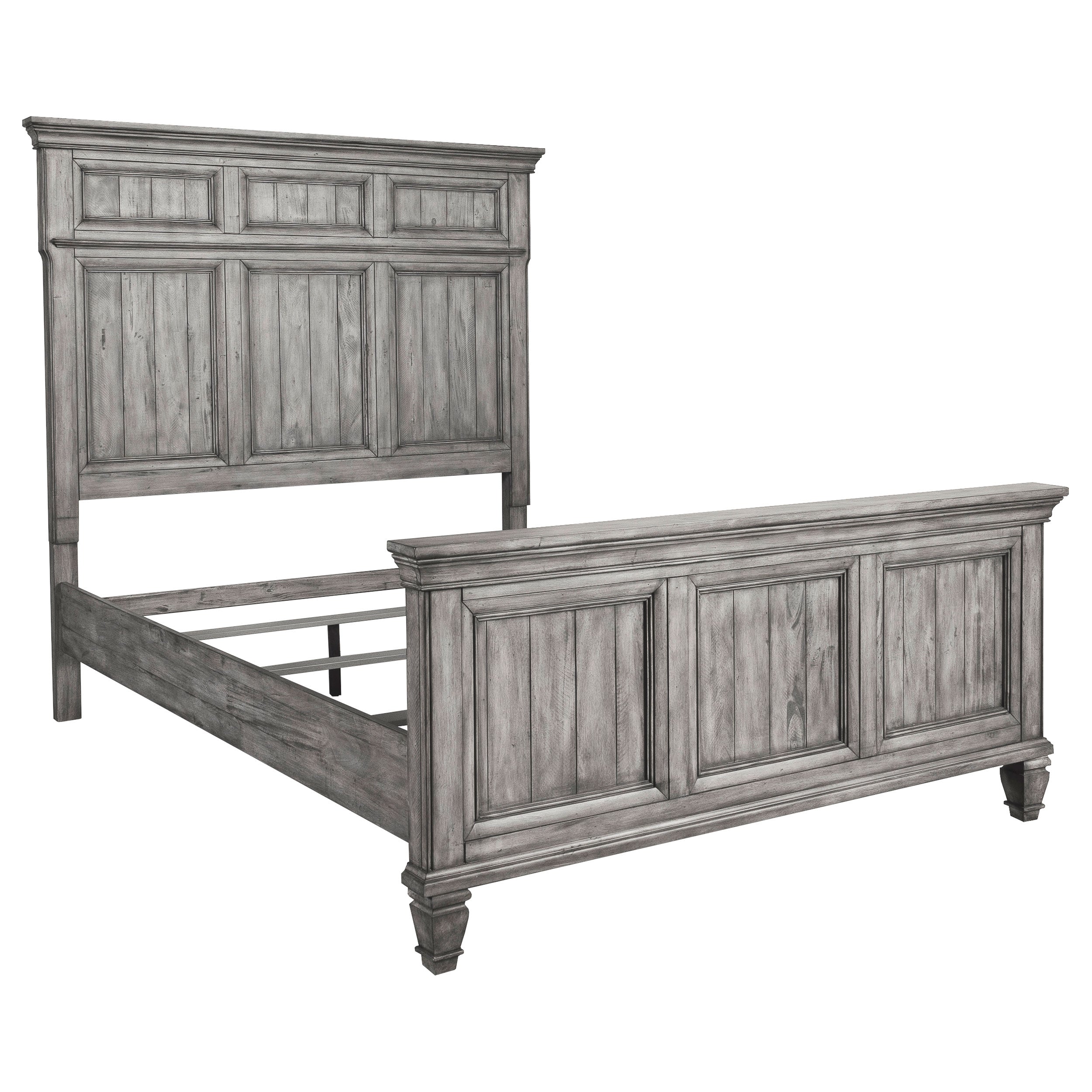 Avenue California King, Eastern King, Queen Panel Bed Eastern King Grey