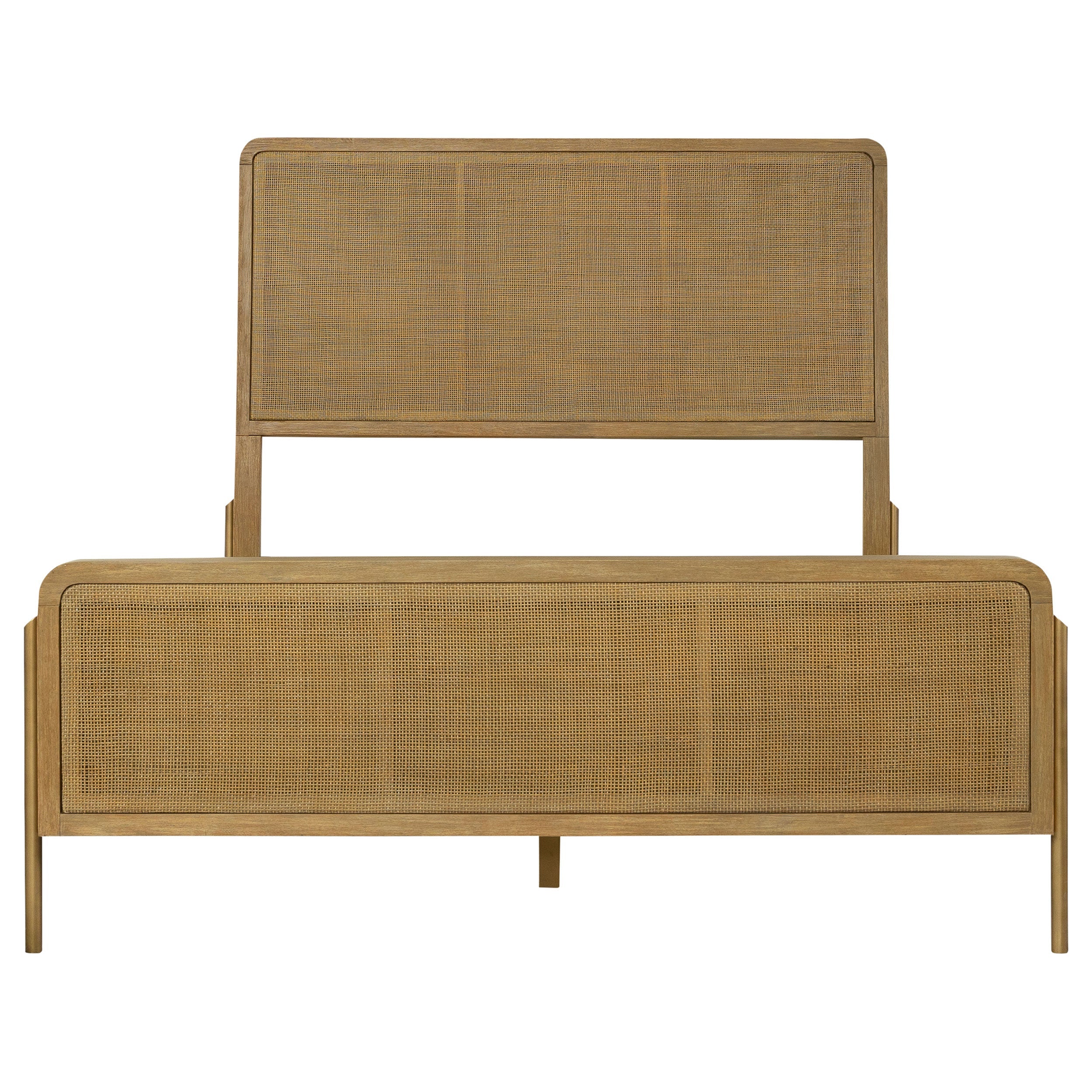 Arini Upholstered Mid-Century Modern Panel Bed