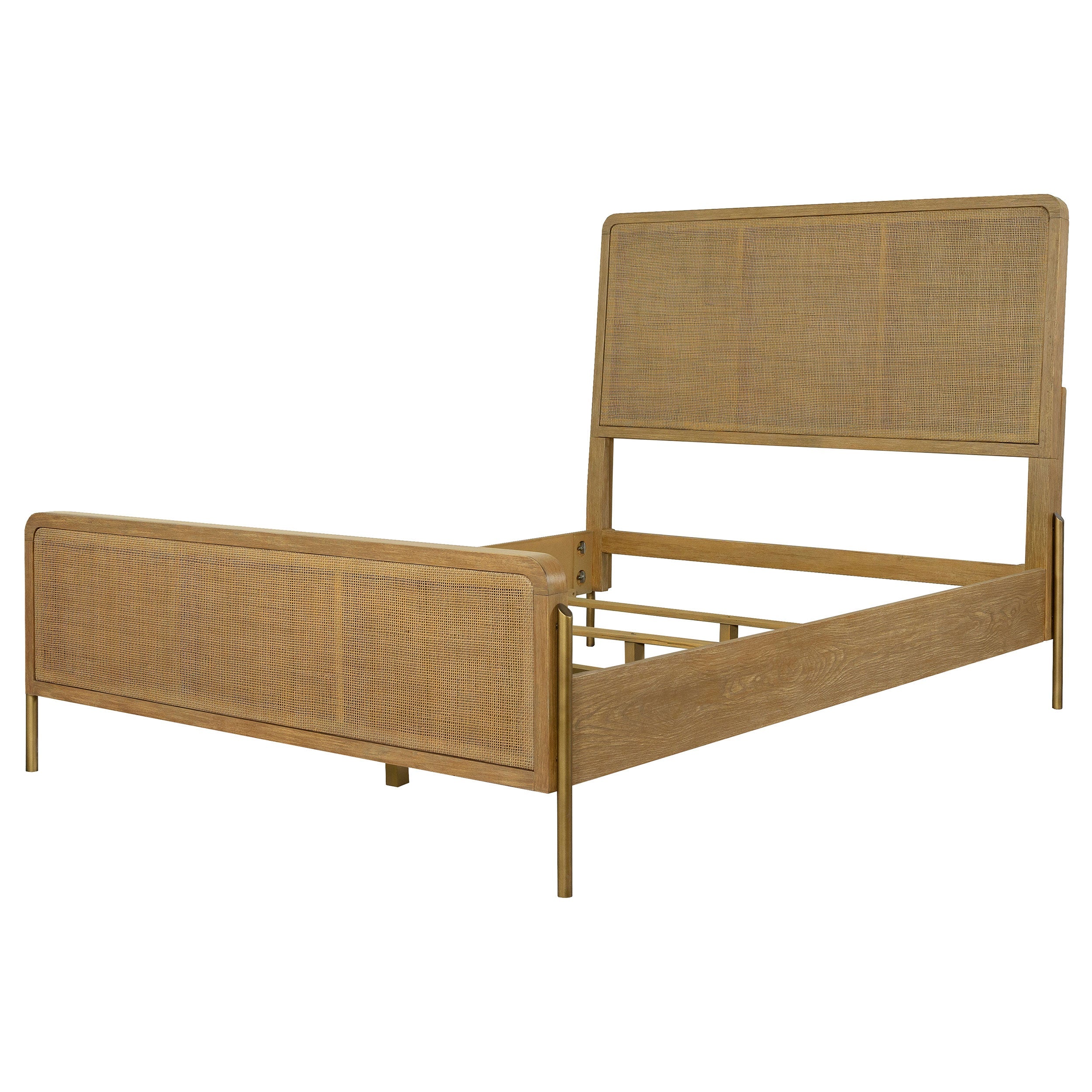 Arini Upholstered Mid-Century Modern Panel Bed