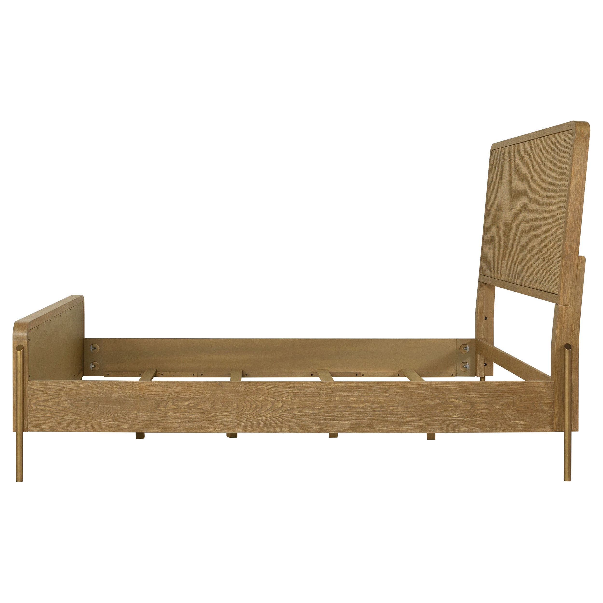 Arini Upholstered Mid-Century Modern Panel Bed