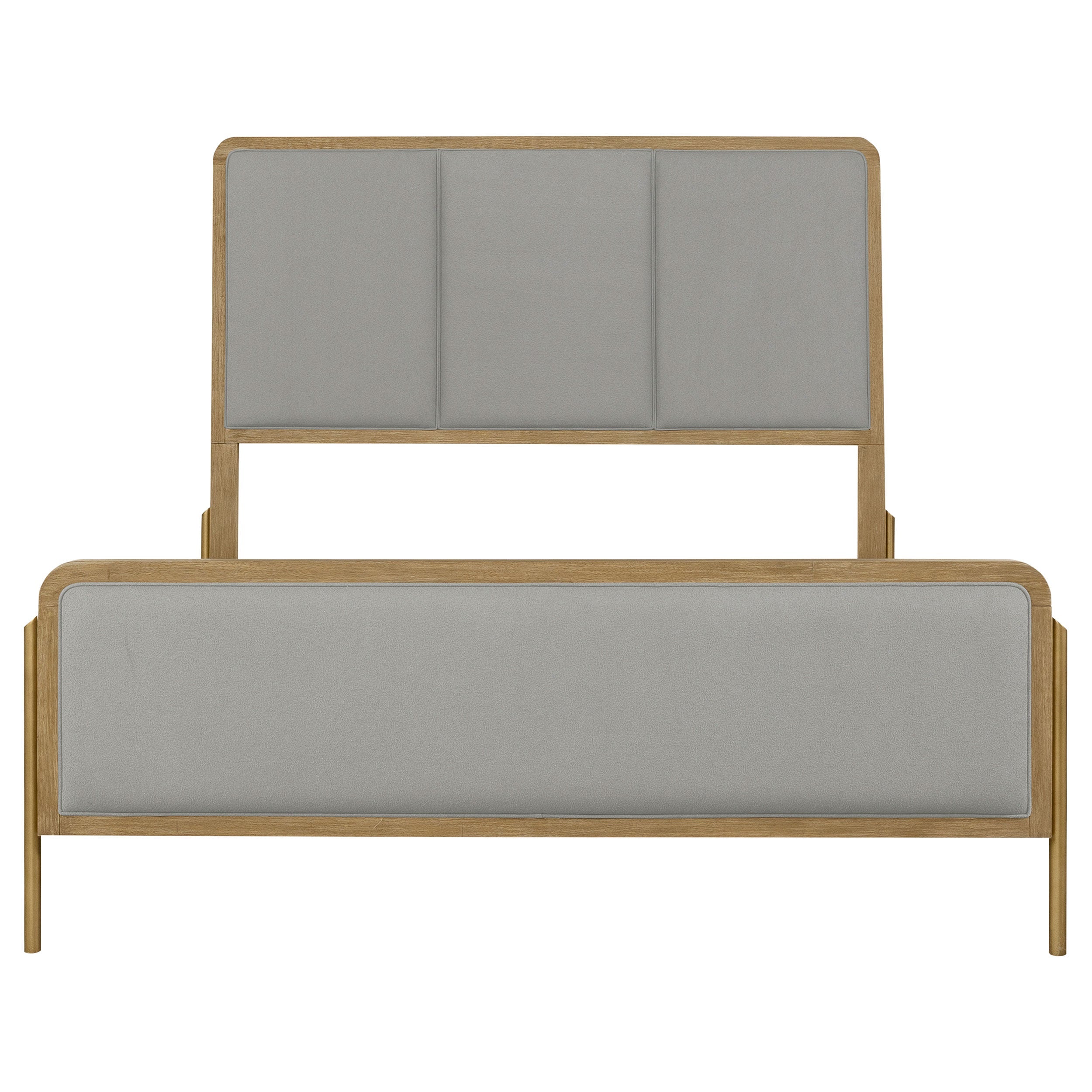 Arini Upholstered Mid-Century Modern Panel Bed