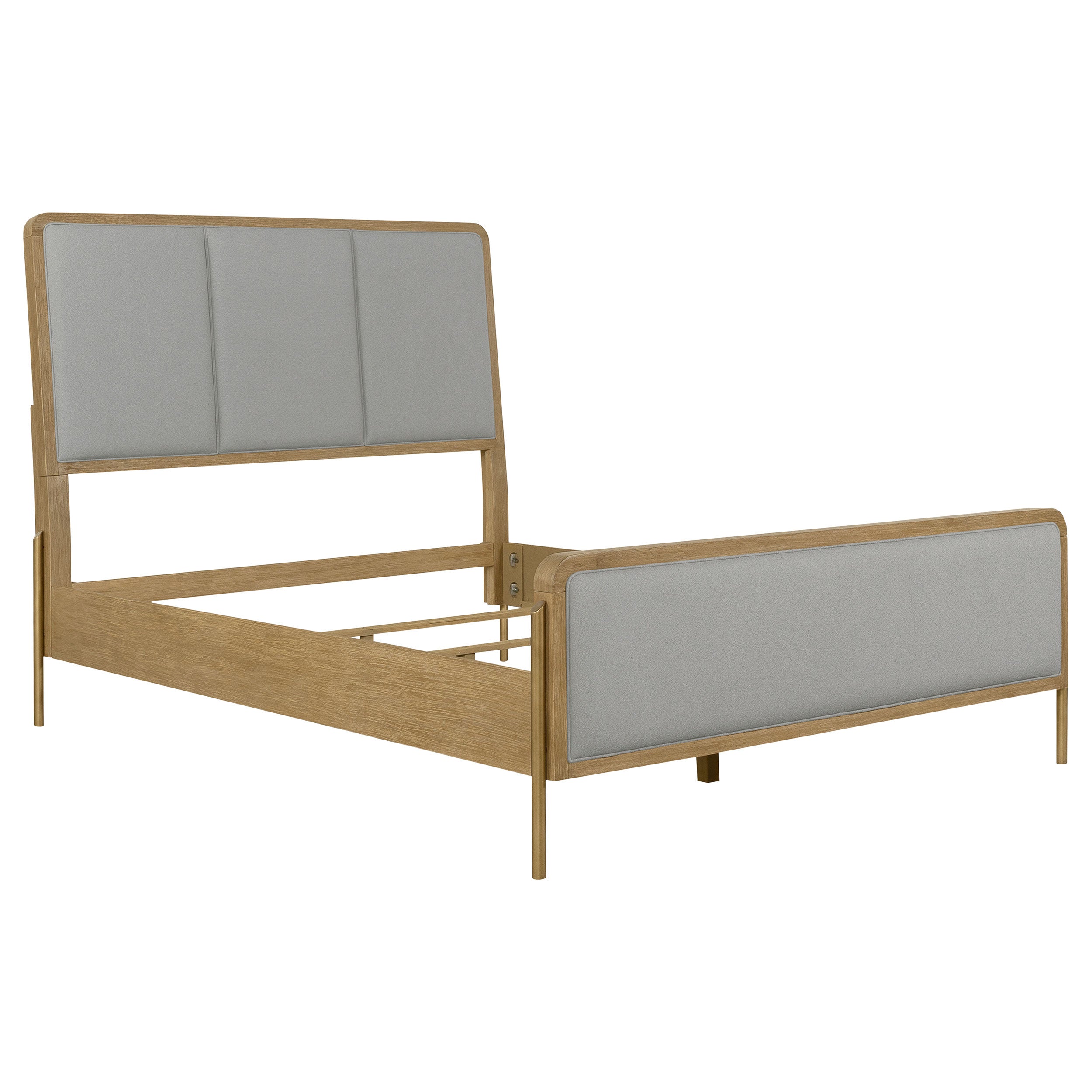 Arini Upholstered Mid-Century Modern Panel Bed