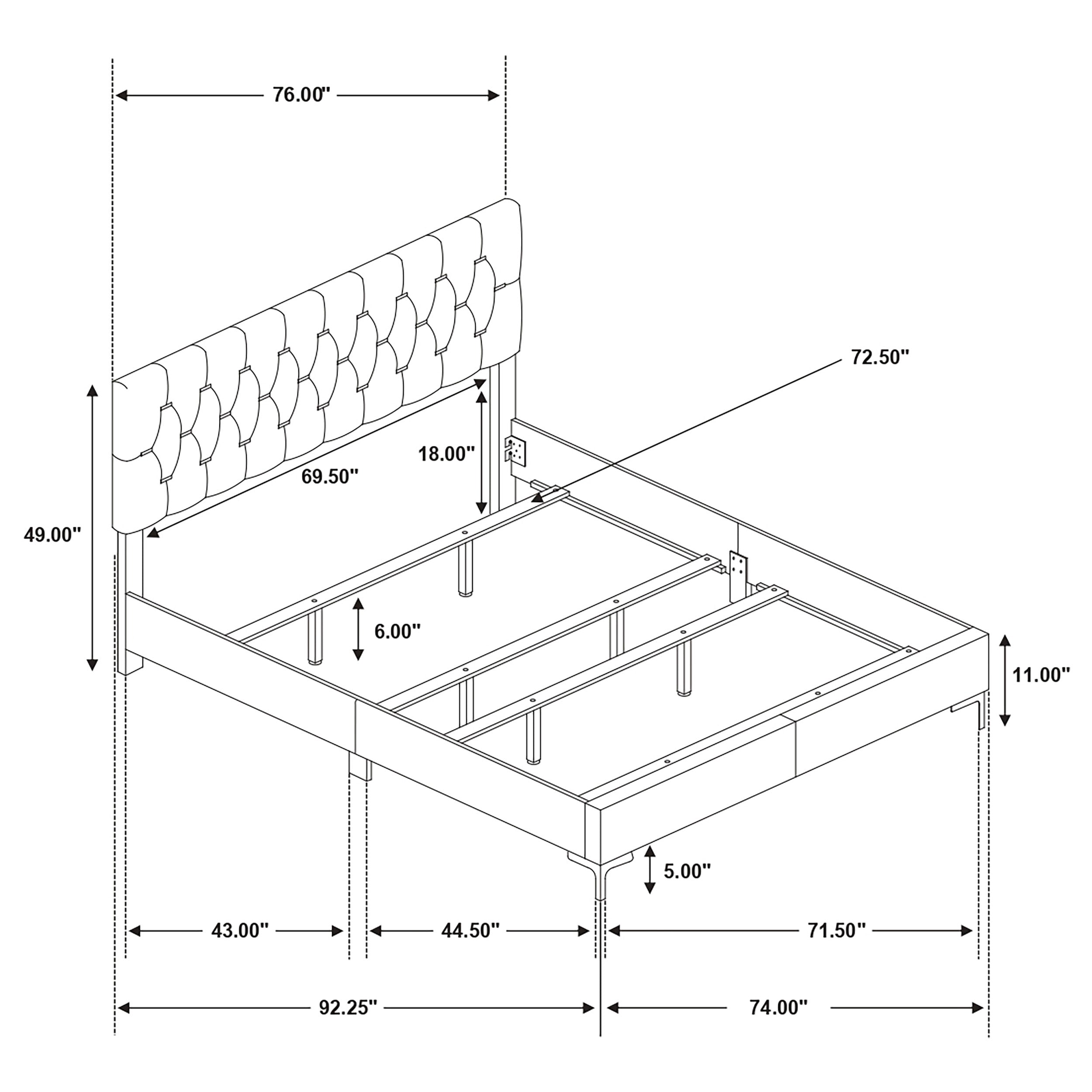 Kendall Modern Tufted Panel Bed