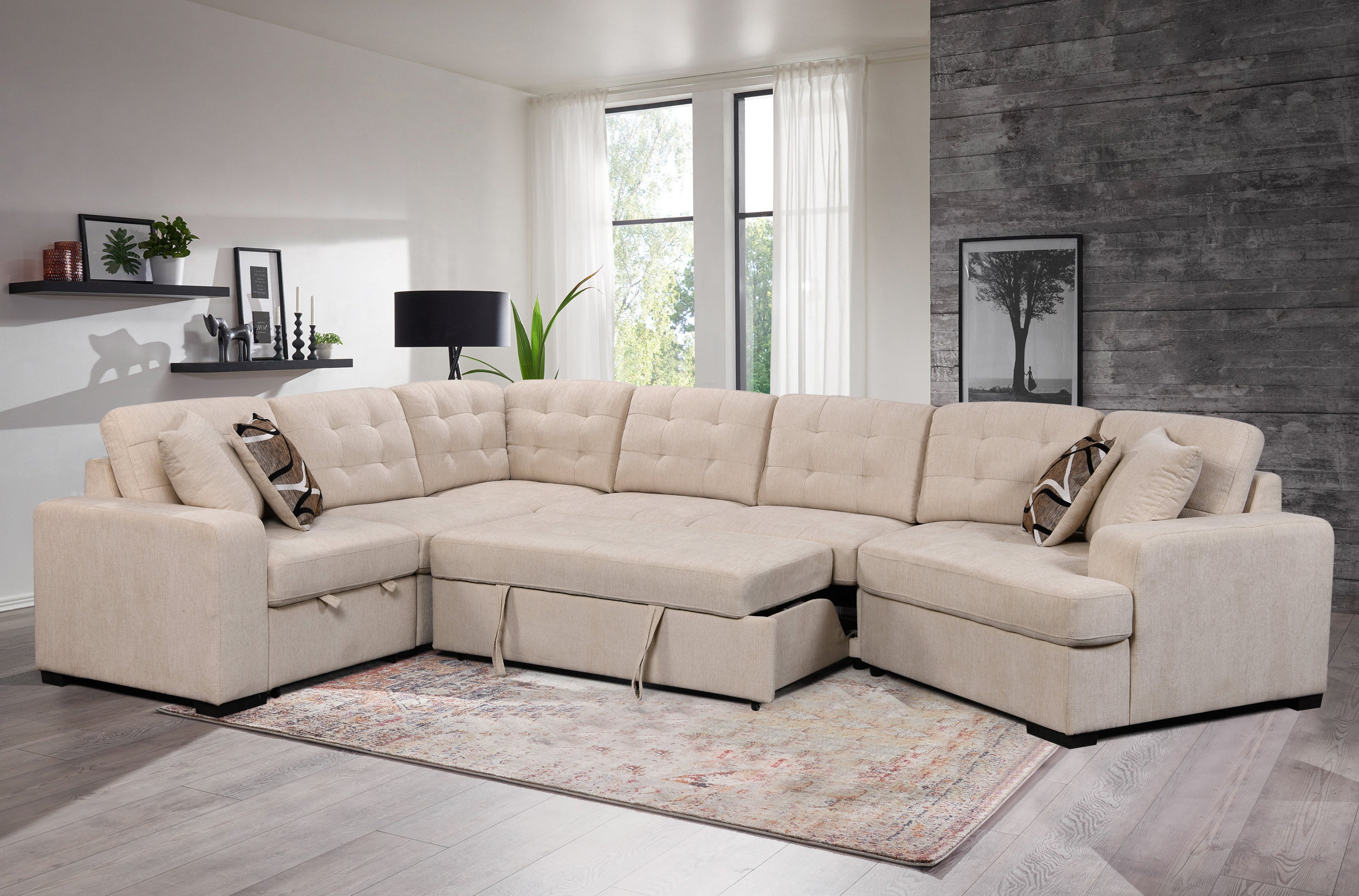 149 Oversized Sectional Modern Large Upholstered U Shape Sectional So