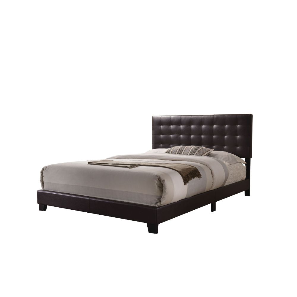 Dakhi Modern Styled Padded Bed Queen Black Without Panel