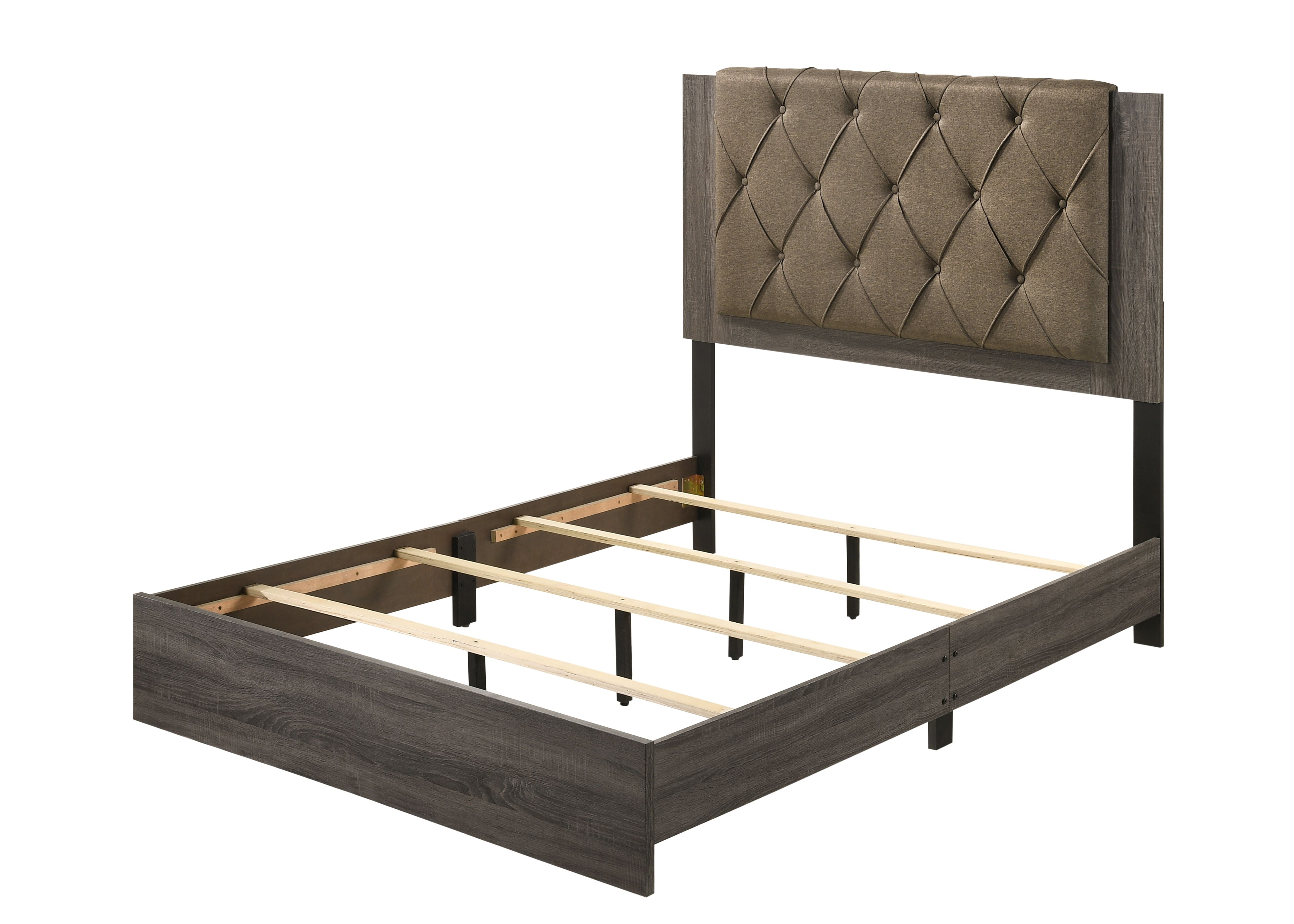 Chelyn Classical Willoughby Collection Bed Eastern King Gray Oak