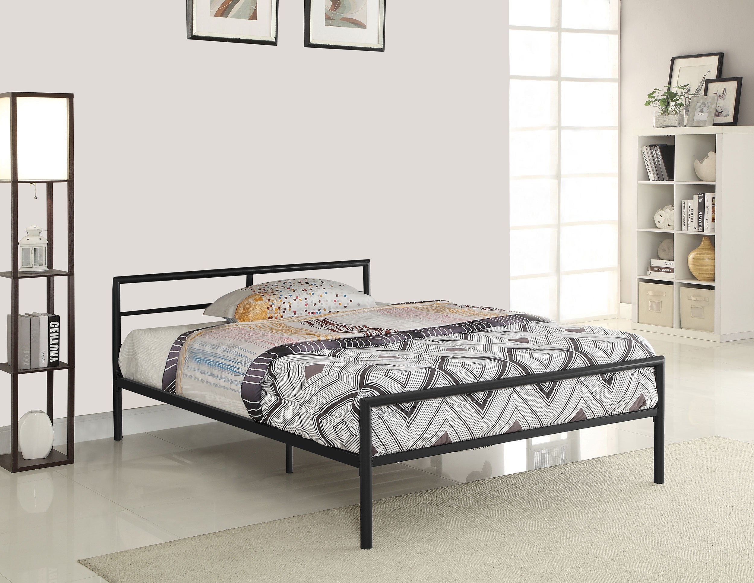 Fisher Contemporary Design Metal Bed Gunmetal