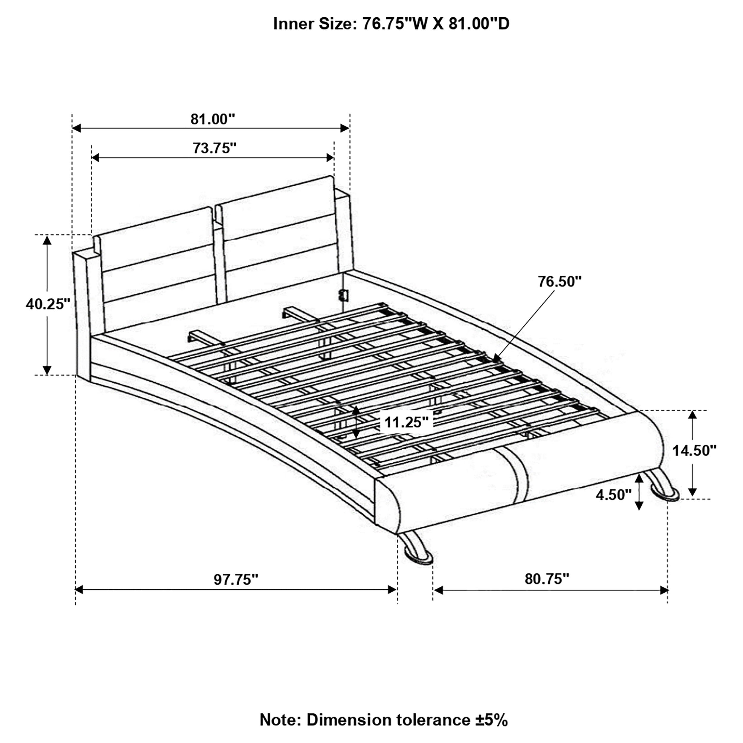 Jeremaine Stunningly Finished Upholstered Bed