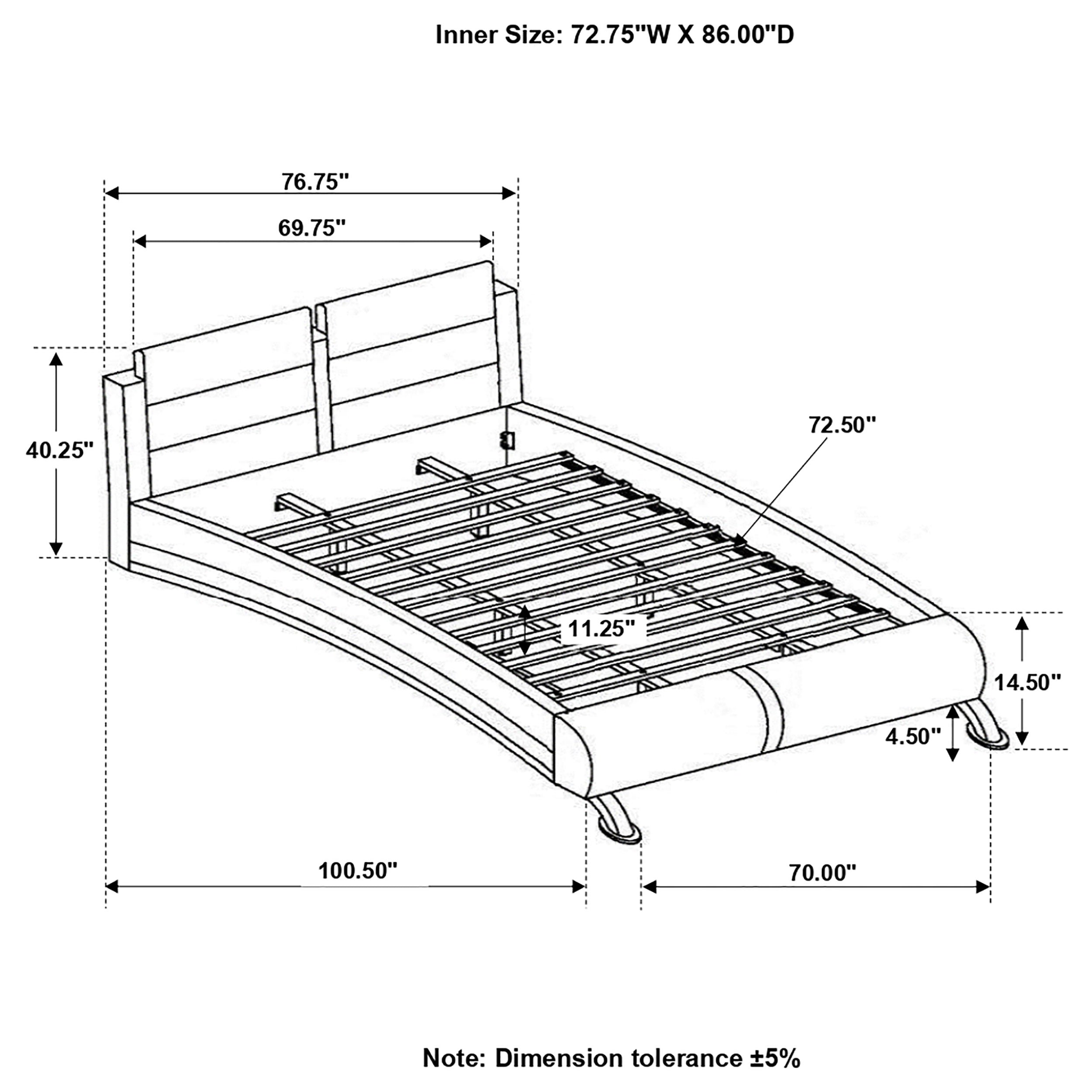 Jeremaine Stunningly Finished Upholstered Bed