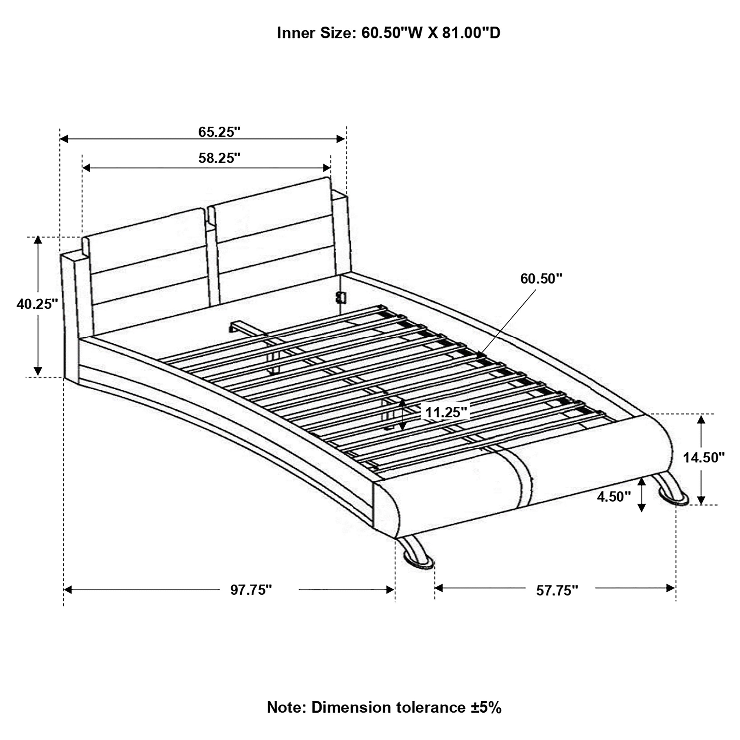 Jeremaine Stunningly Finished Upholstered Bed