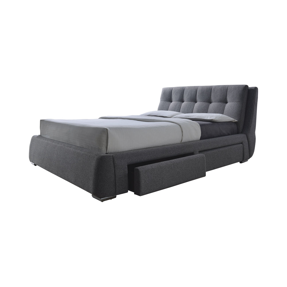 Fenbrook Fenbrook Collection Tufted Upholstered Storage Bed Grey Eastern King