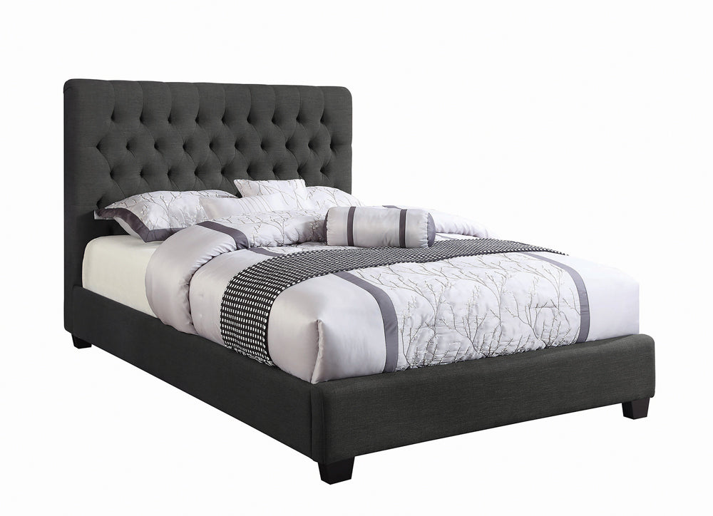 Chloe Tufted Upholstered Bed Full Charcoal