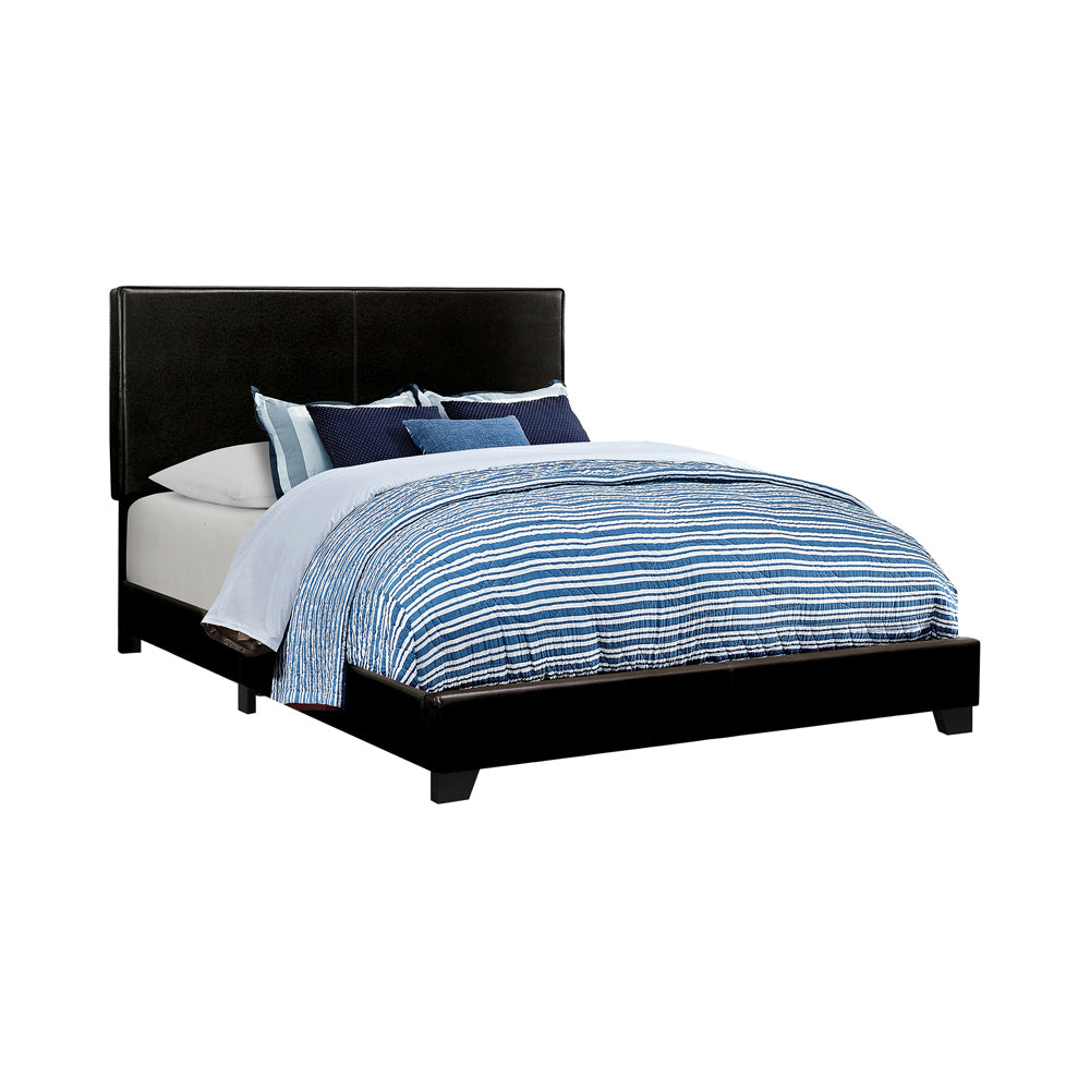 Dorian Sophisticated Neutral Hues Upholstered Bed Black Full