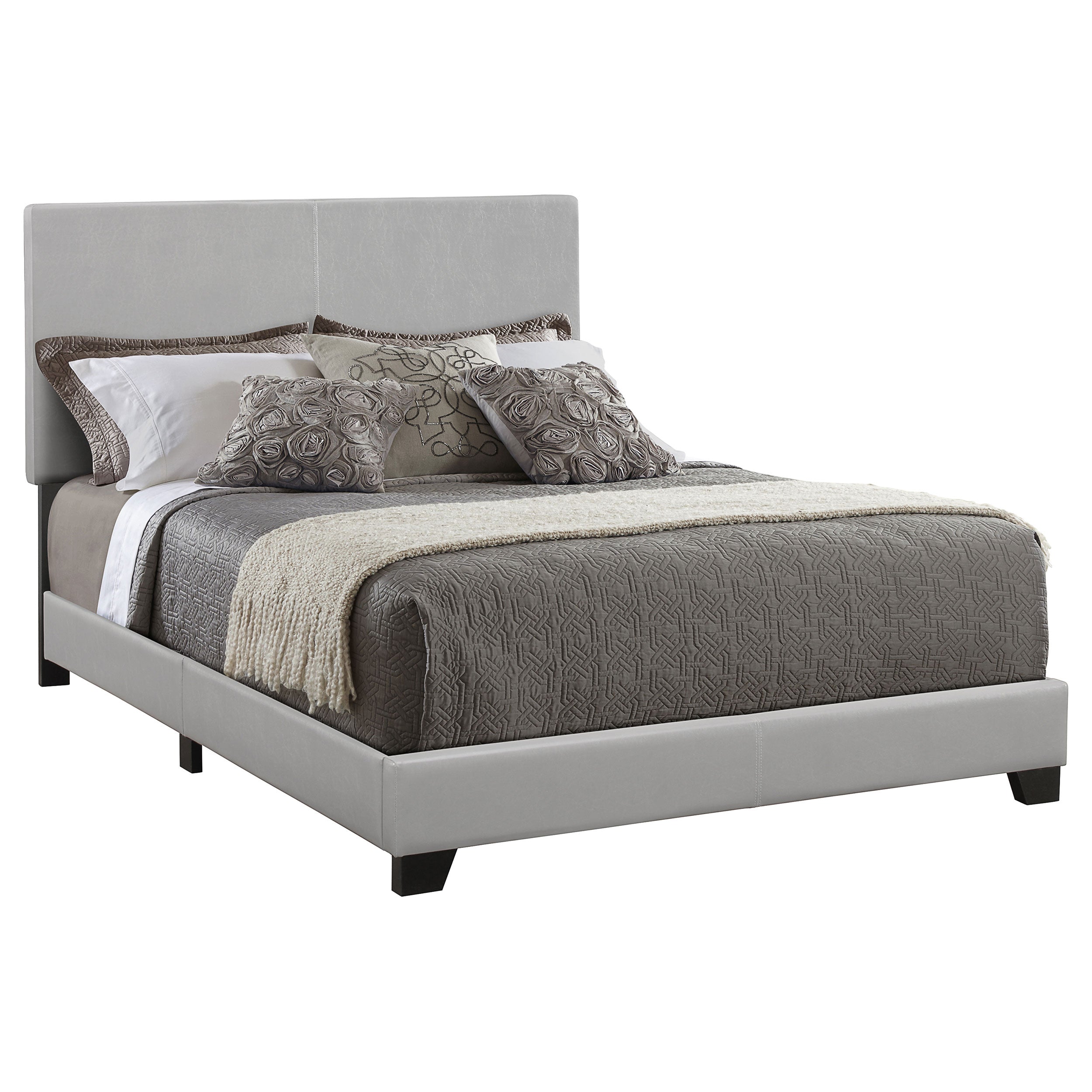 Dorian Sophisticated Neutral Hues Upholstered Bed Grey Eastern King