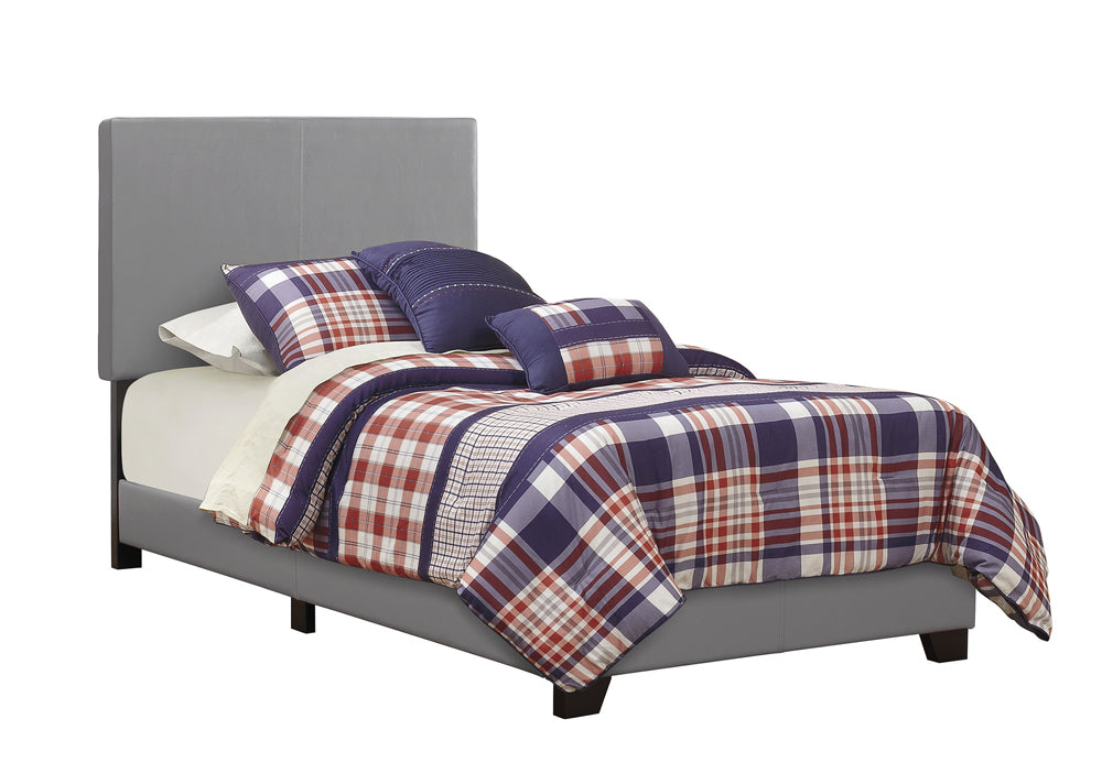 Dorian Sophisticated Neutral Hues Upholstered Bed Grey Twin