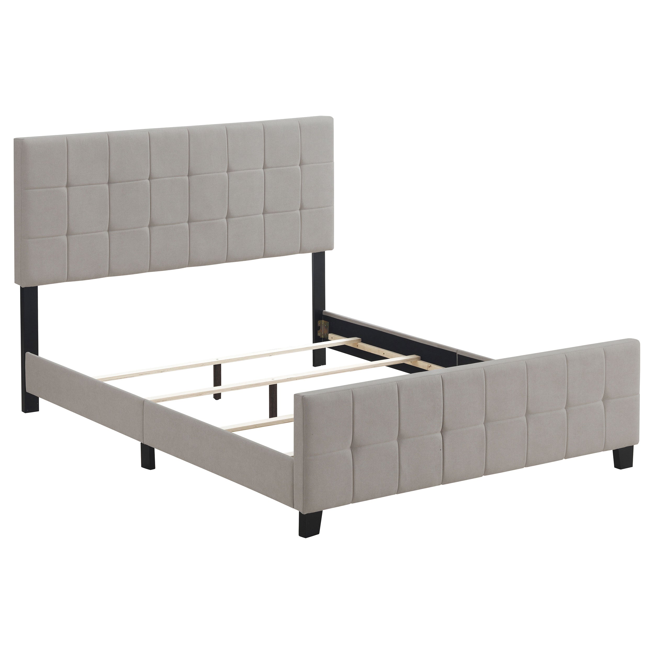 Fairfield Casual & Transitional Look Upholstered Panel Bed Eastern King Beige