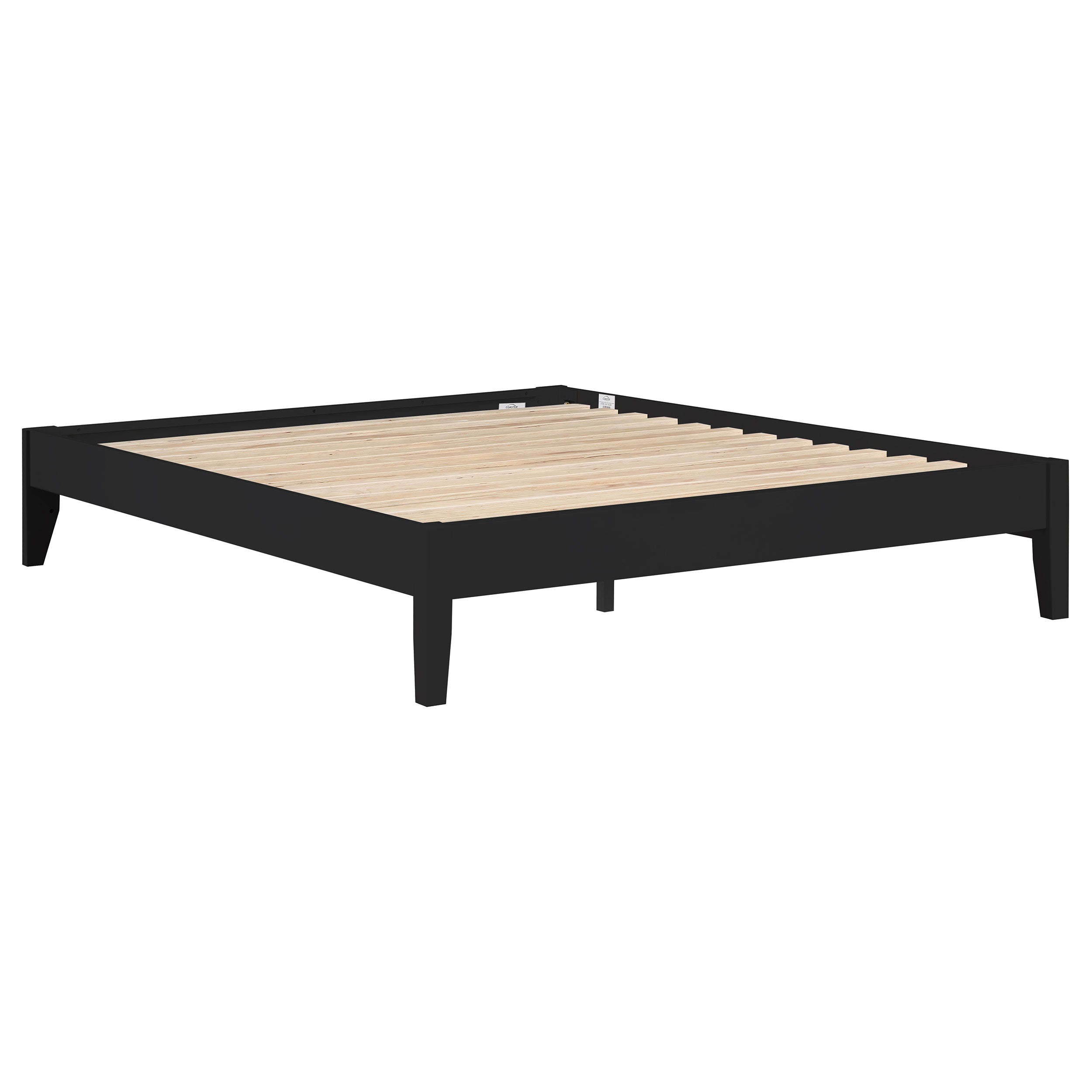 Hounslow Transitional Style & Modest Aesthetic Bed Eastern King Black Platform