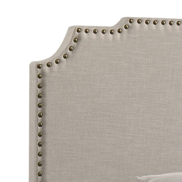 Tamarac Upholstered Nailhead Bed Grey