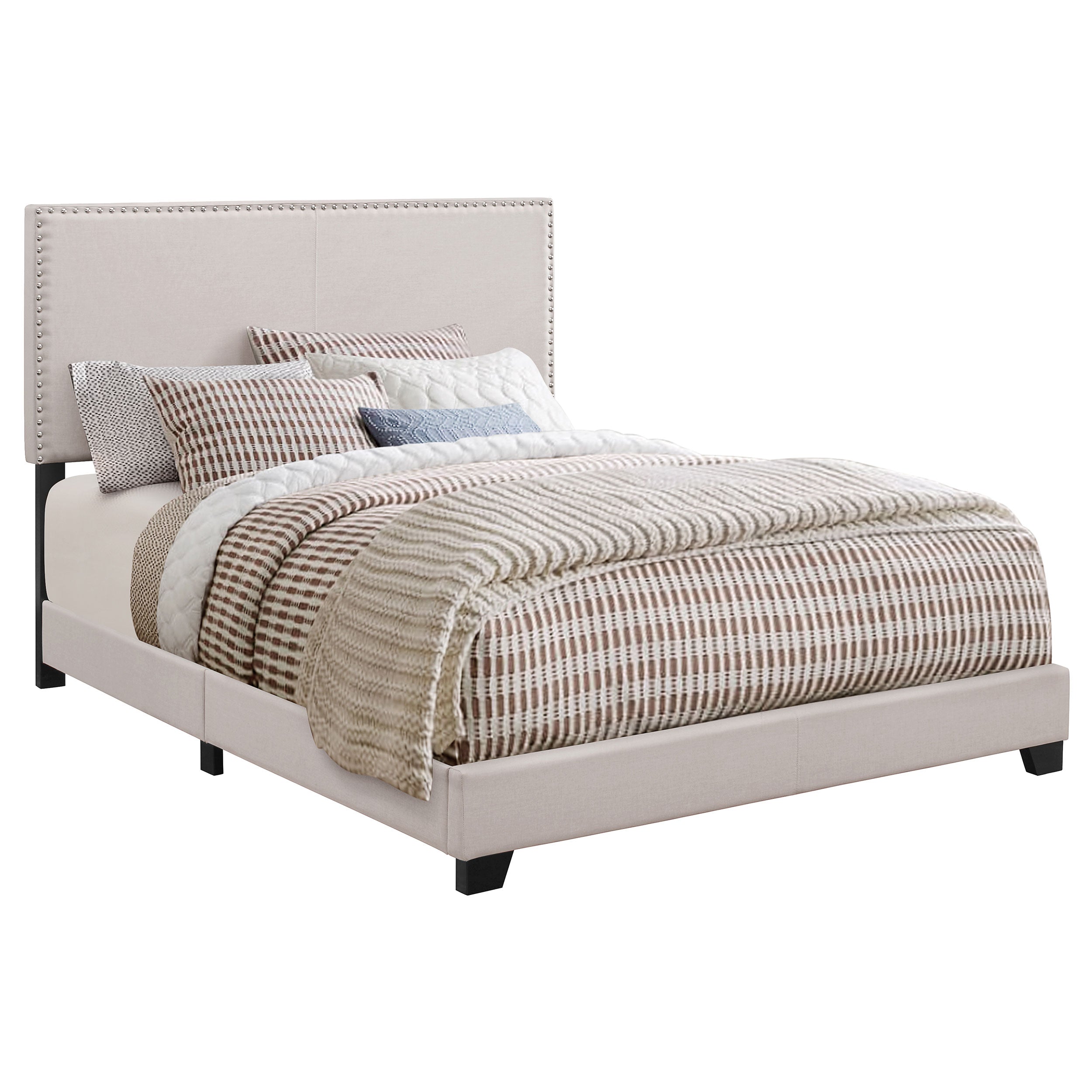 Boyd Modern Style with Smooth Edges Upholstered Bed