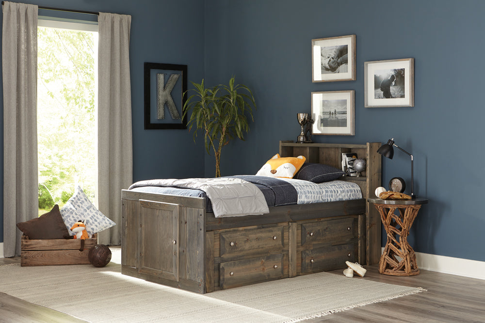 Wrangle Rustic Look Hill Twin Storage Bed