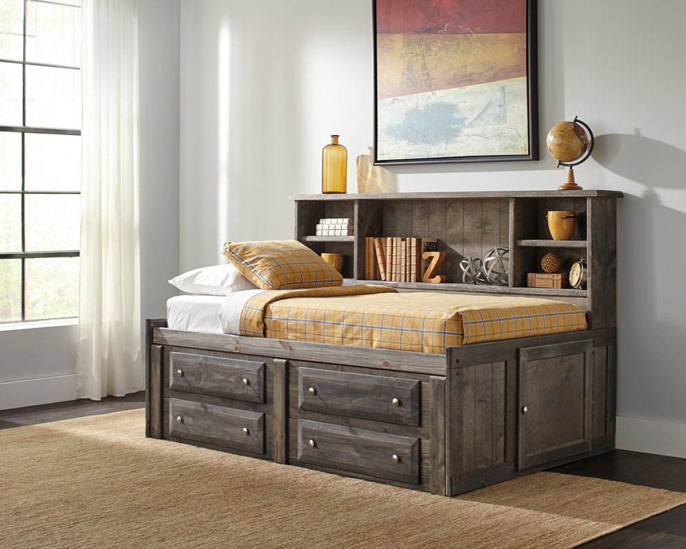 Wrangle Rustic Look Hill Twin Storage Bed